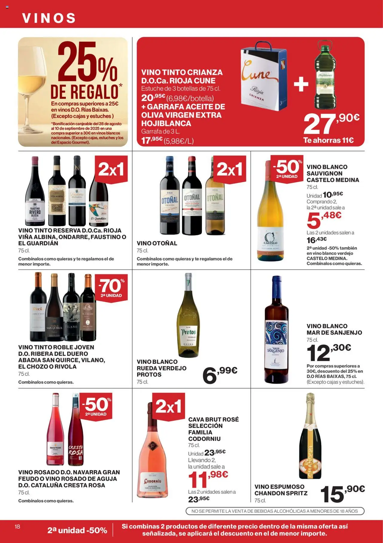 Supercor Canarias │ válido desde el 14.08.2025 | Página: 18 | Productos: Aceite, Vino rosado, Vino, Té