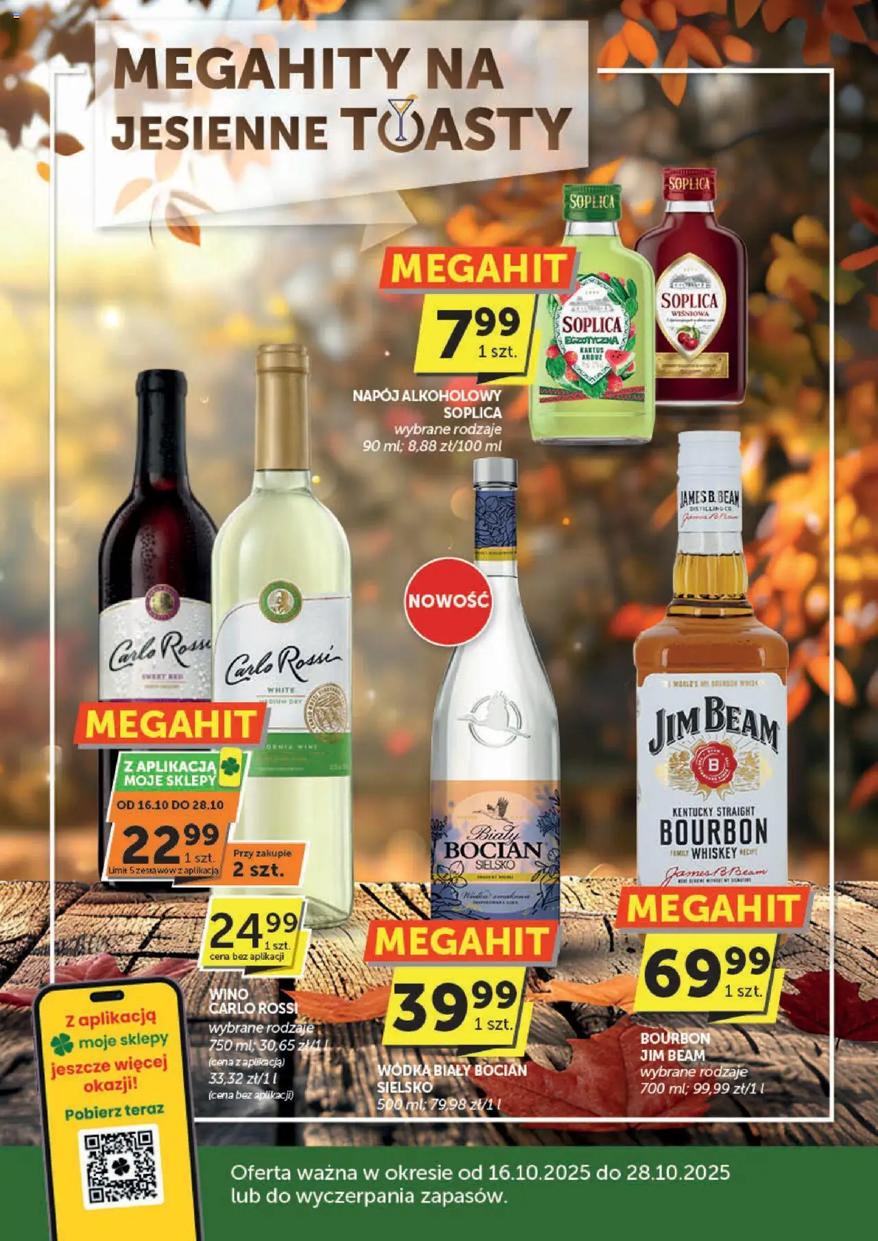 Euro Sklep Gazetka alkoholowa od 16.10.2025 | Strona: 1 | Produkty: Bourbon, Jim Beam, Wódka, Carlo Rossi