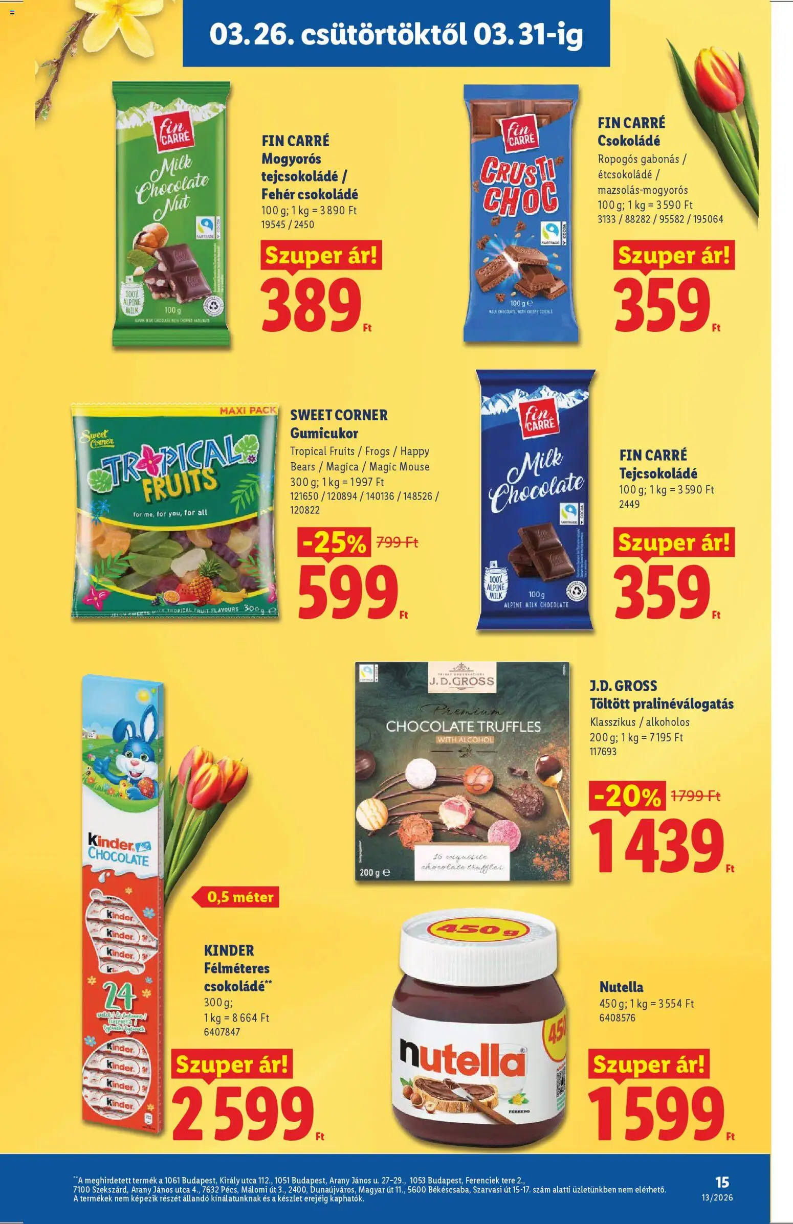 Lidl akciós ujság - amely érvényes a következő dátumtól: 26.03.2026 | Oldal: 15