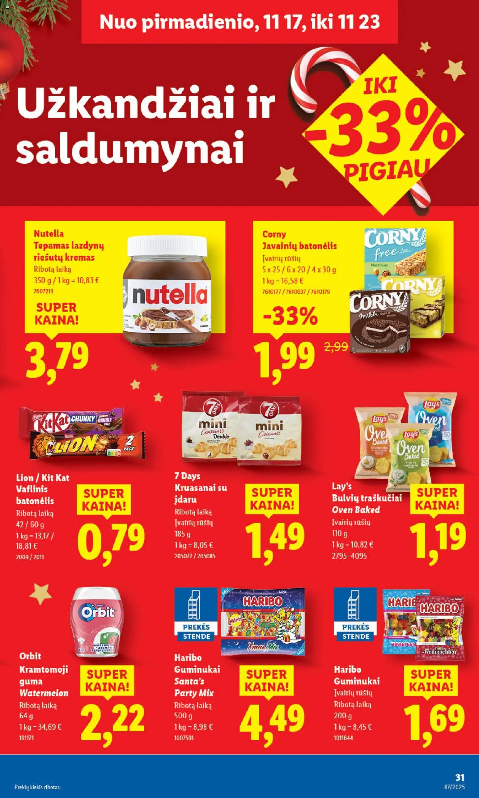 LIDL akcijos nuo 17.11.2025 | Puslapis: 31 | Prekių: Kremas, Guminukai, Traškučiai