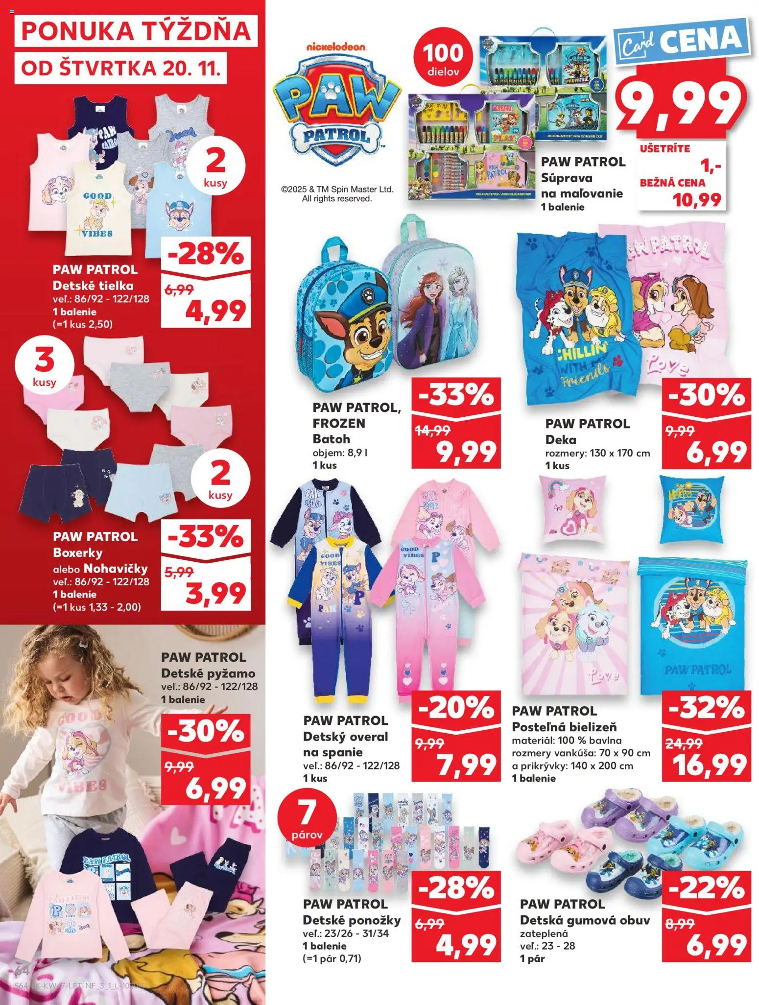 Nové Kaufland akcie – leták je platný od 20.11.2025 | Strana: 64 | Produkty: Nohavičky, Ponožky, Pyžamo, Batoh