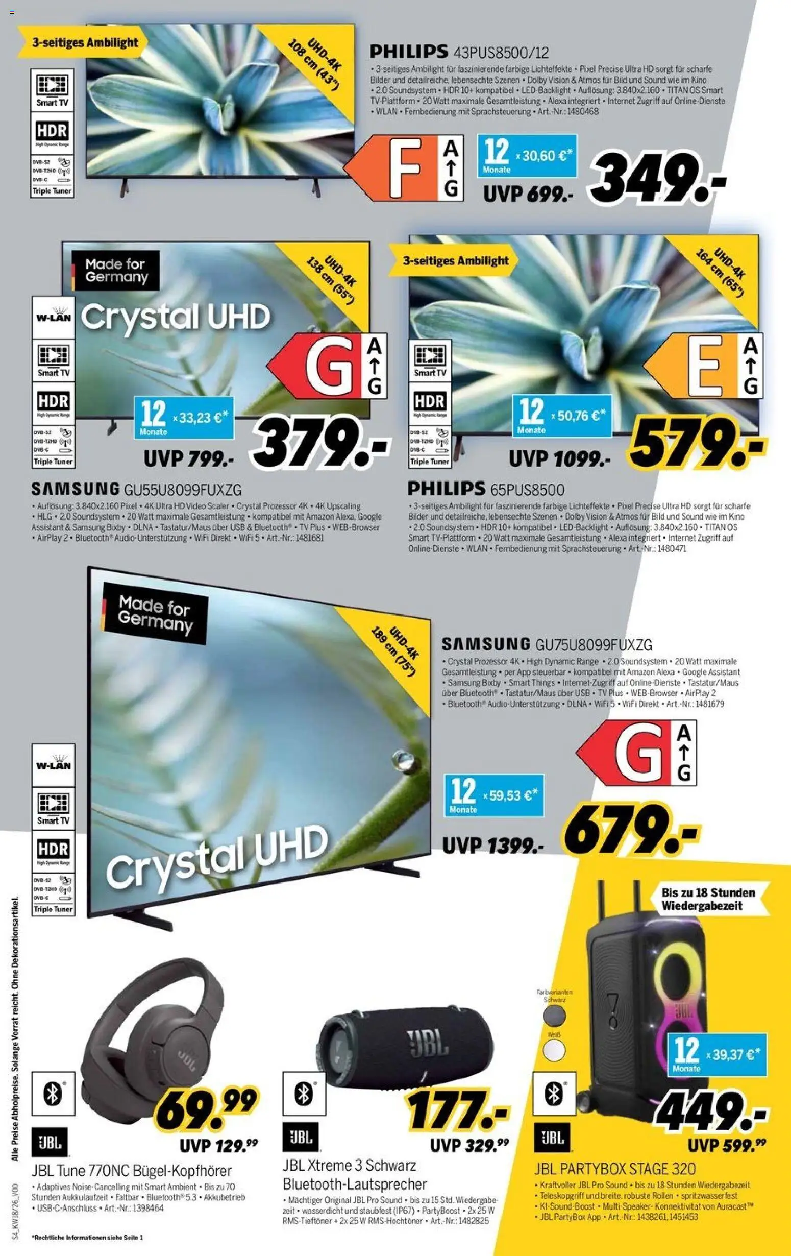 Medimax Prospekt 	 – gültig ab 24.04.2026 | Seite: 4 | Produkte: Philips, Samsung, Bilder, Audio