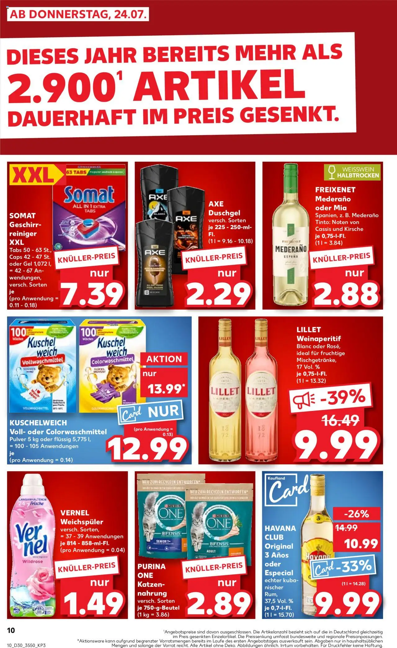Kaufland Prospekt 	 - gültig ab dem 24.07.2025 | Seite: 10 | Produkte: Havana club, Rum, Freixenet mederano, Duschgel