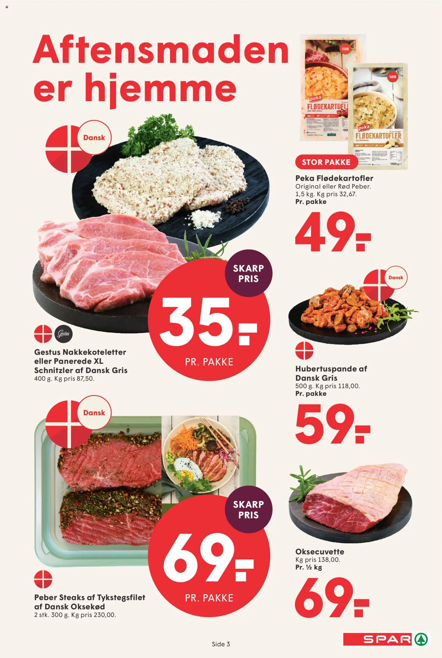 Spar tilbudsavis – gyldig fra 20.02.2026 | Side: 3 | Produkter: Oksekød, Peber, Schnitzler