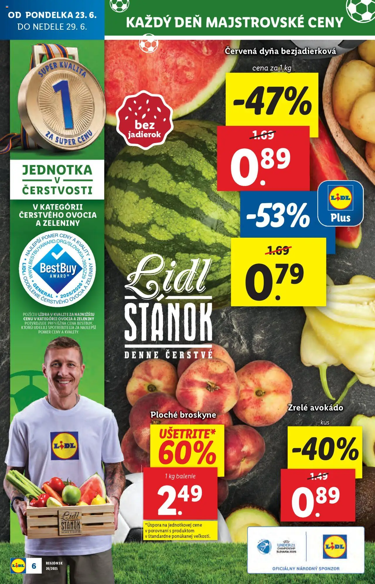 Lidl leták │ platný od 23.06.2025 | Strana: 10 | Produkty: Paprika, Avokádo, Broskyne