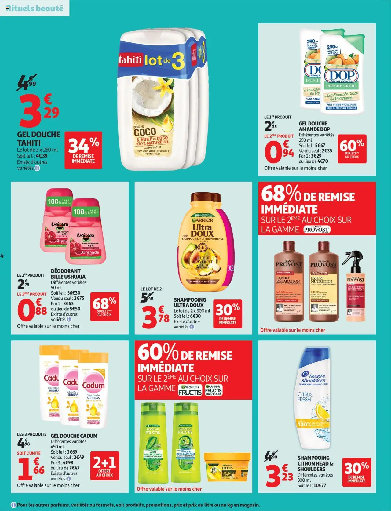  | Page: 4 | Produits: Citron, Huile de coco, Crème hydratante, Banane