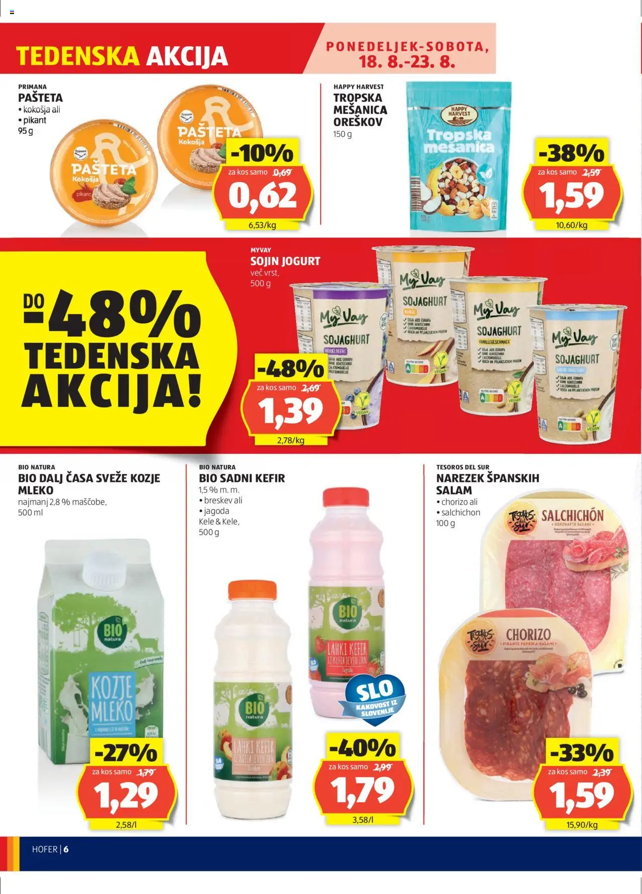 Hofer SI katalog | vrijedi od 14.08.2025 | Stranica: 6 | Proizvodi: Jogurt, Pašteta, Kefir