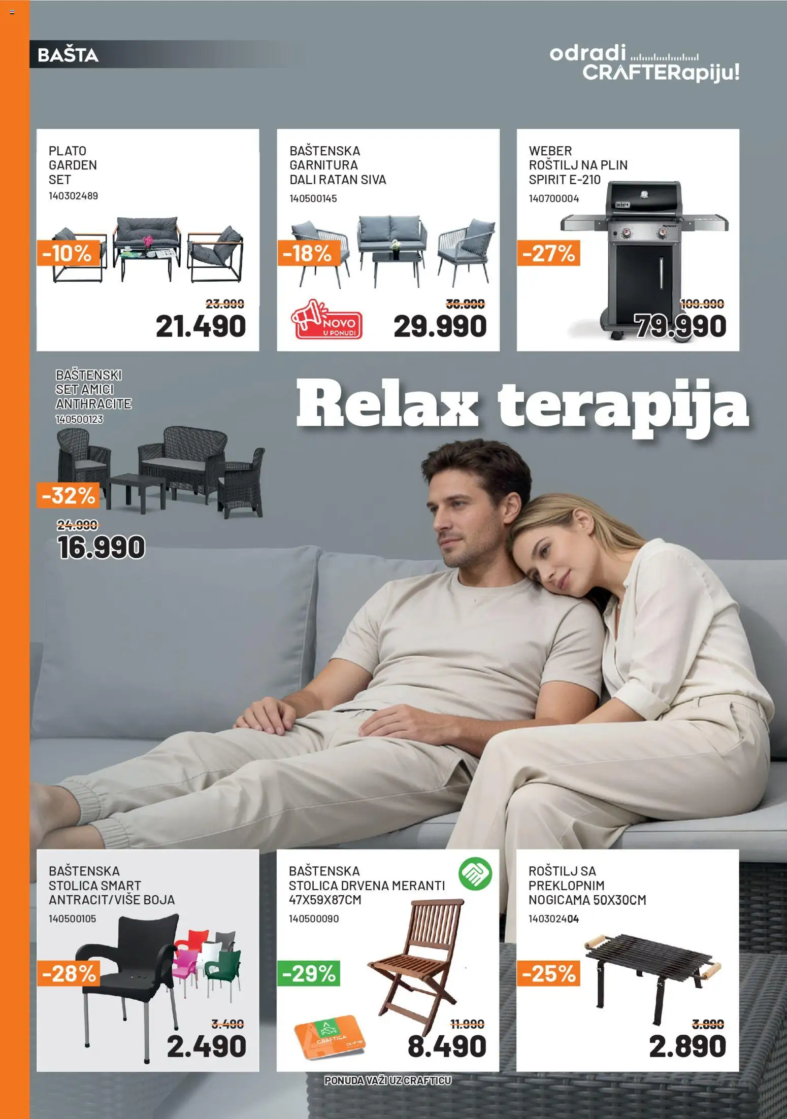 Crafter katalog - važi od 03.04.2026 | Strana: 3 | Proizvode: Stolica, Roštilj