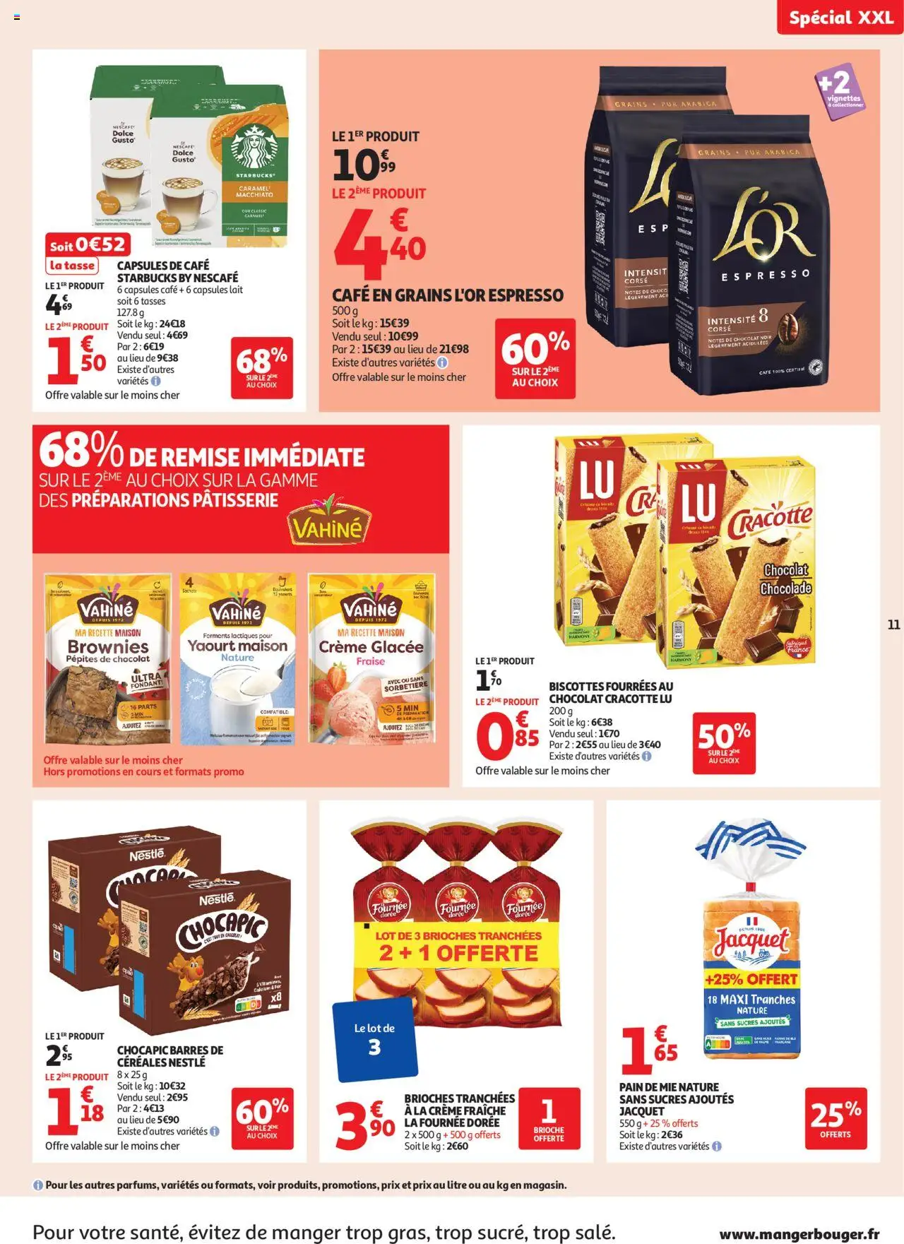  | Page: 11 | Produits: Fraise, Café en grains, Yaourt, Chocolat