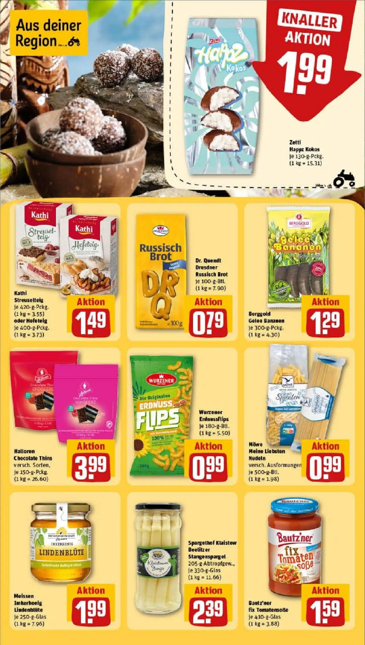 Rewe prospekt Nuthetal / Bergholz-Rehbrücke	 - gültig ab dem 11.08.2025 | Seite: 18 | Produkte: Bananen, Tomaten, Himbeere, Brot