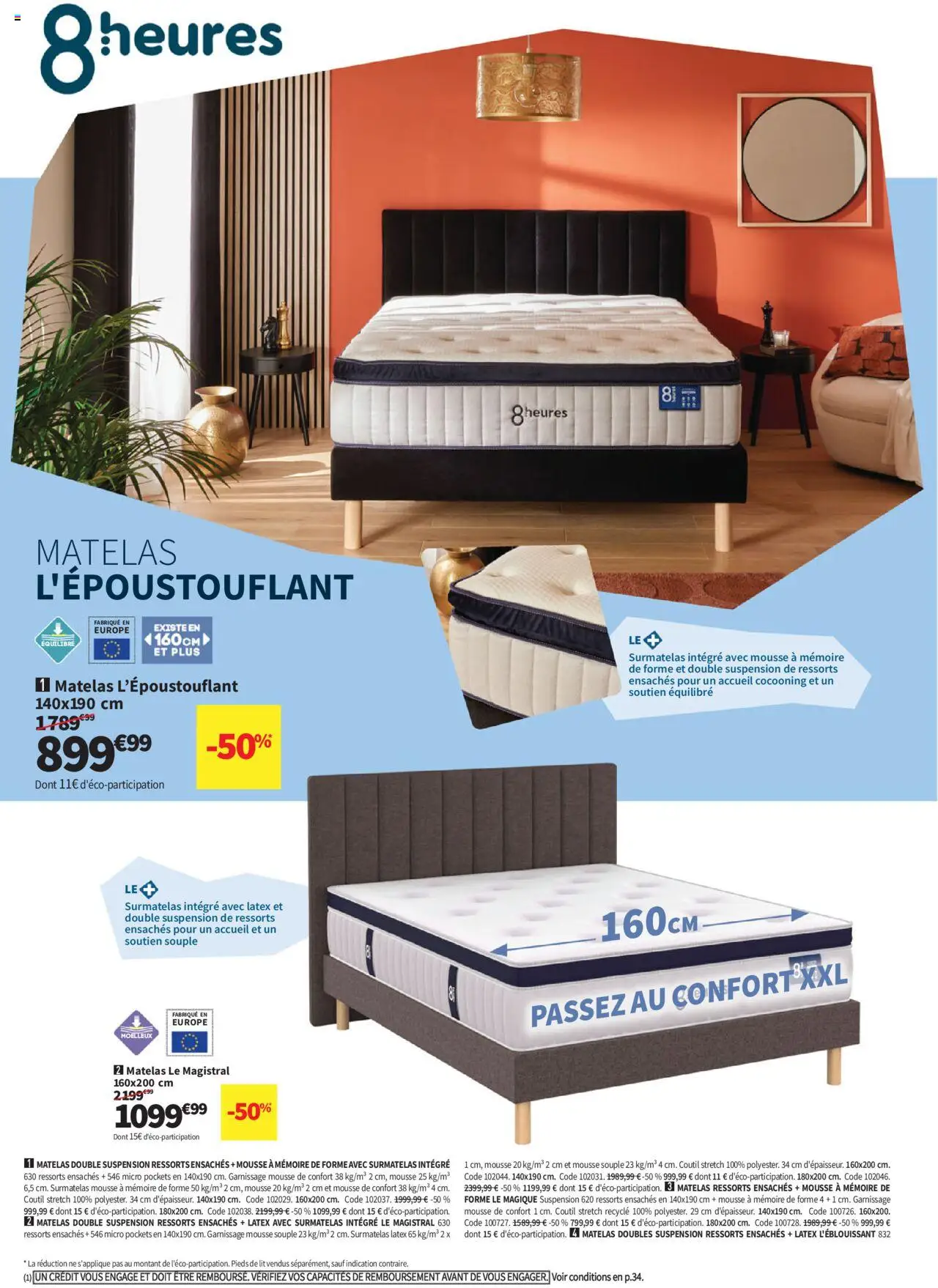  | Page: 14 | Produits: Surmatelas, Mousse, Suspension, Lit