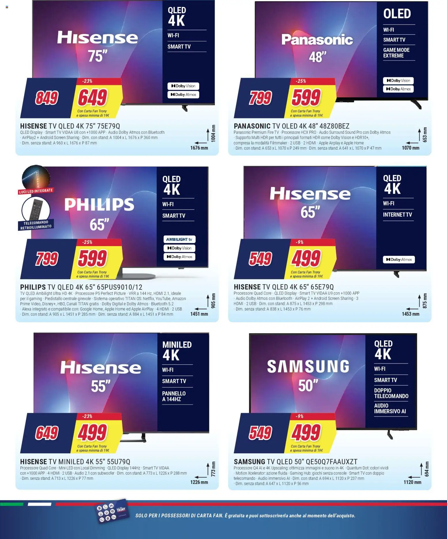 Volantino Trony del 27.12.2025 | Pagina: 4 | Prodotti: TV, Audio, USB, Fan