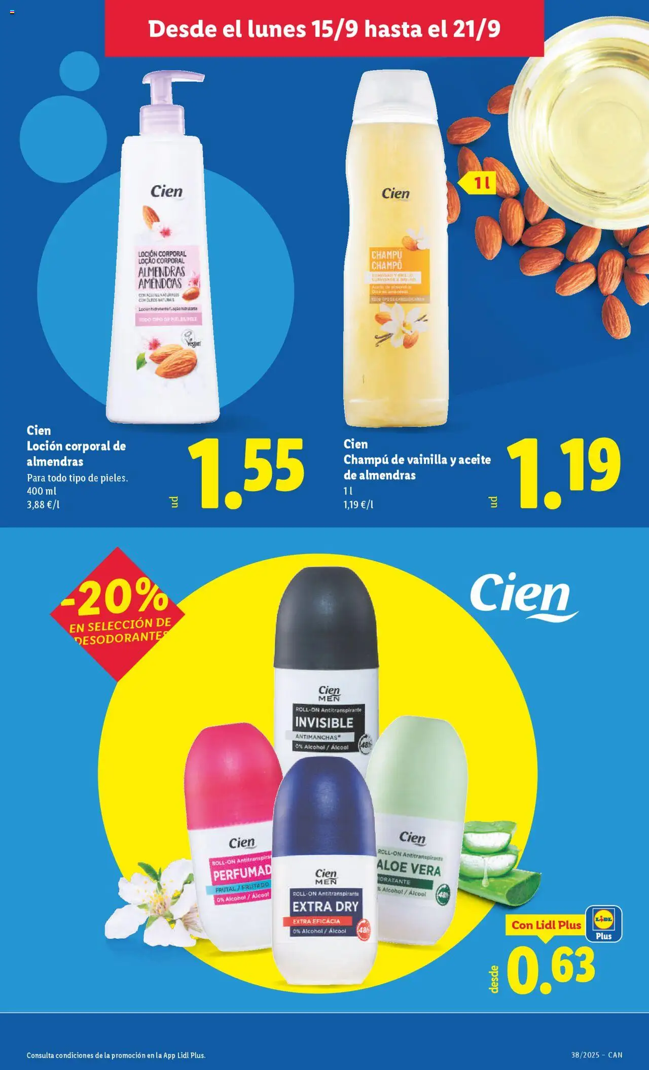 Lidl - Canarias  │ válido desde el 15.09.2025 | Página: 17 | Productos: Champú, Antitranspirante, Loción corporal, Aceite