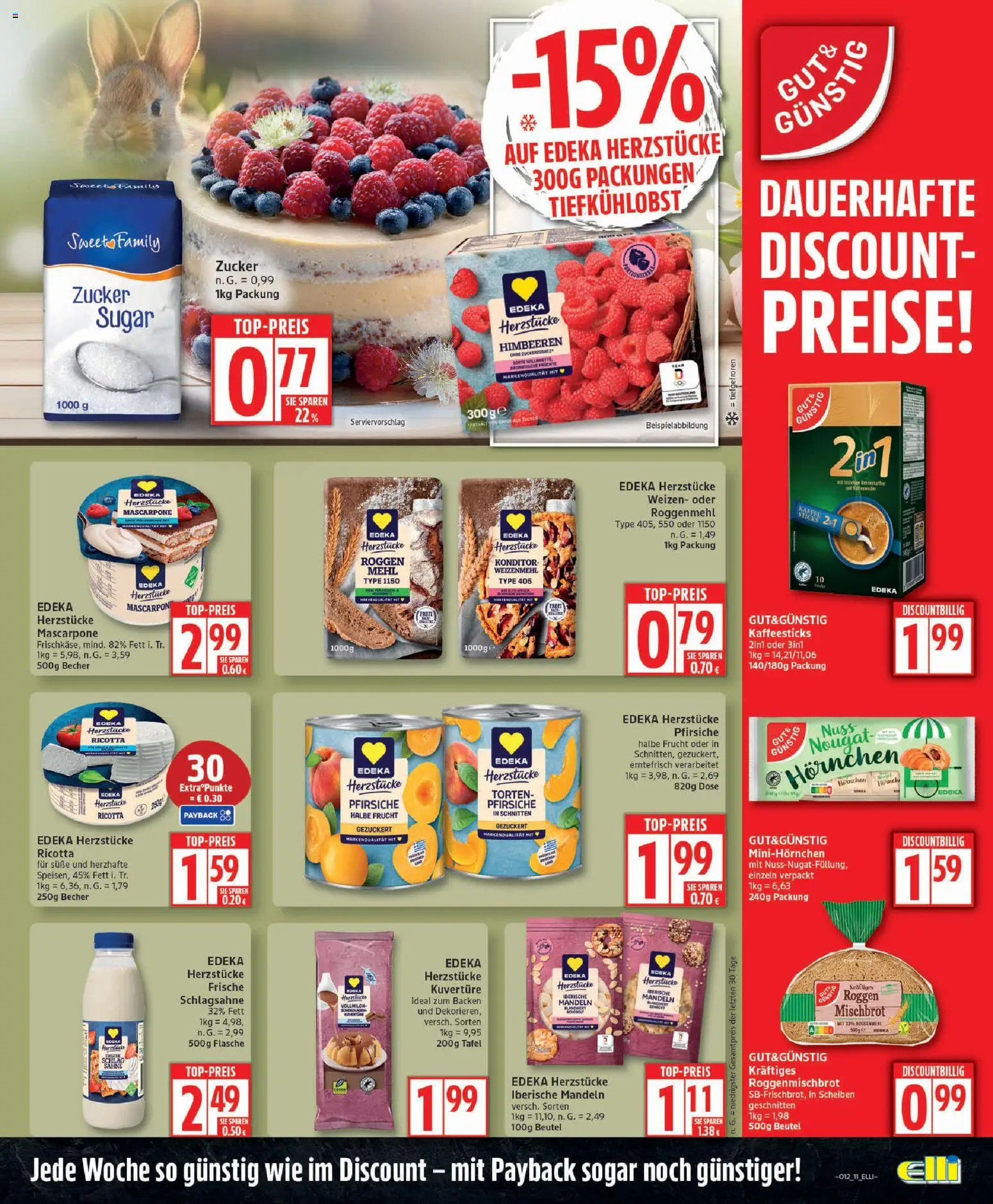 Elli Markt Prospekt Schloß Holte – gültig ab 16.03.2026 | Seite: 11 | Produkte: Schlagsahne, Kaffee, Mandeln, Zucker