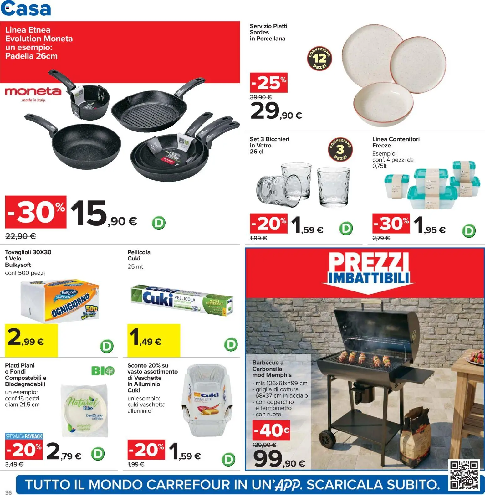 Volantino Carrefour del 24.03.2026 | Pagina: 36 | Prodotti: Barbecue, Padella, Pellicola, Alluminio