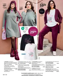 Ulla Popken Prospekt 	 ab 01.10.2025 gültig | Seite: 58 | Produkte: Himbeere, Strickjacke, Kleid