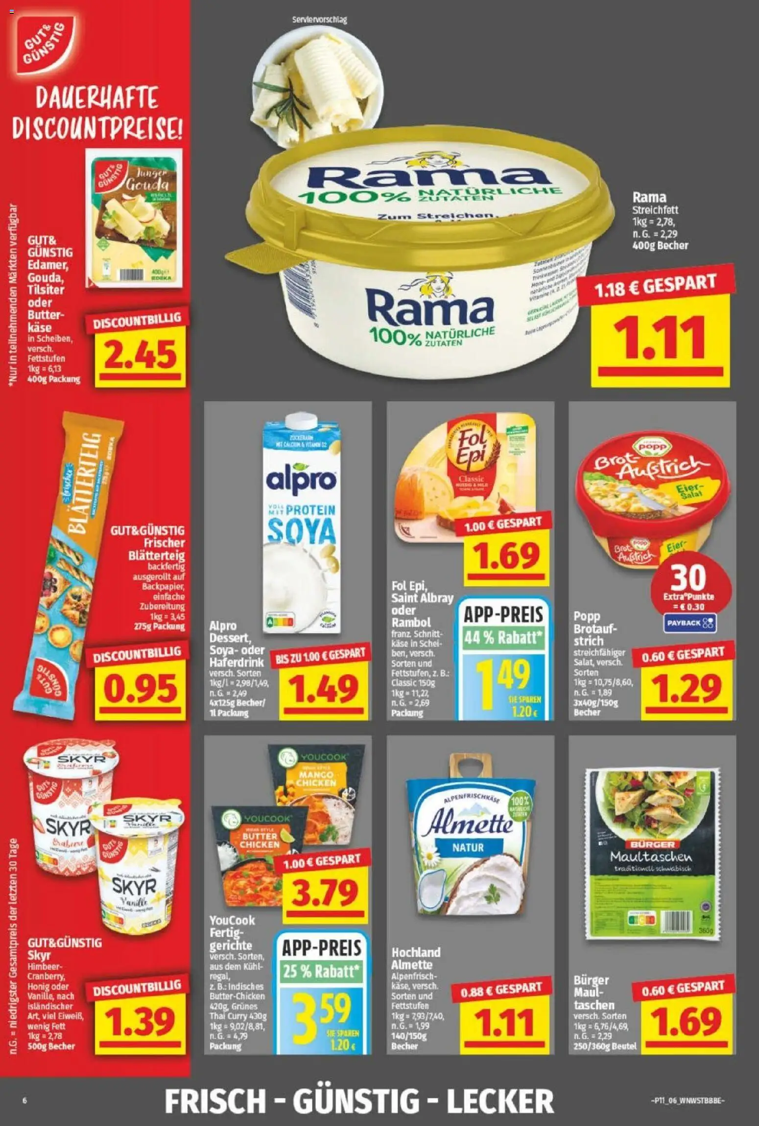 NP Discount Prospekt – gültig ab 09.03.2026 | Seite: 6 | Produkte: Youcook, Skyr, Brot, Maultaschen