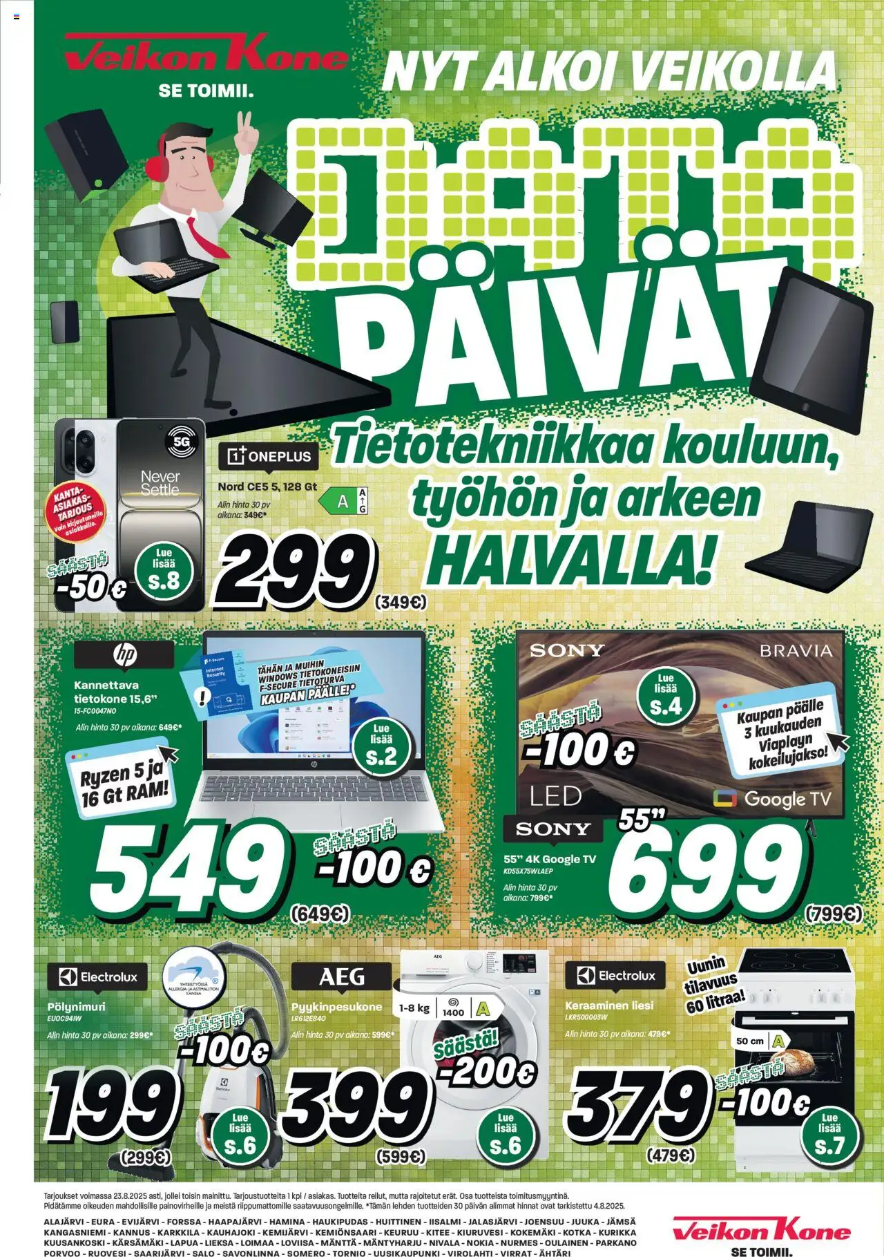  | Sivu: 1 | Tuotteet: Liesi, Tietokone, TV