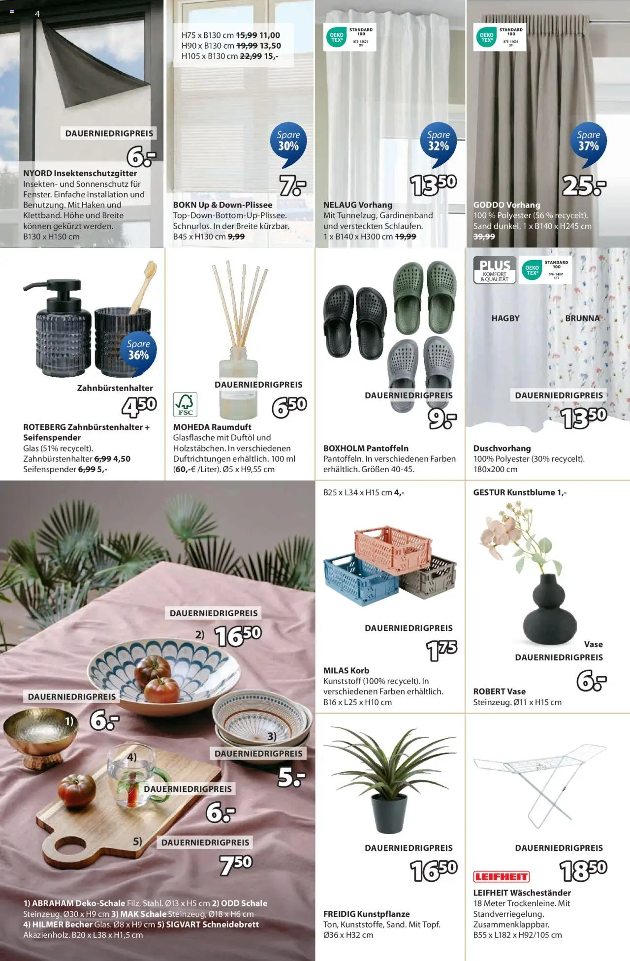 JYSK - Broschüre - gültig ab dem 13.07.2025 | Seite: 5 | Produkte: Vase, Seifenspender, Vorhang, Waschestander