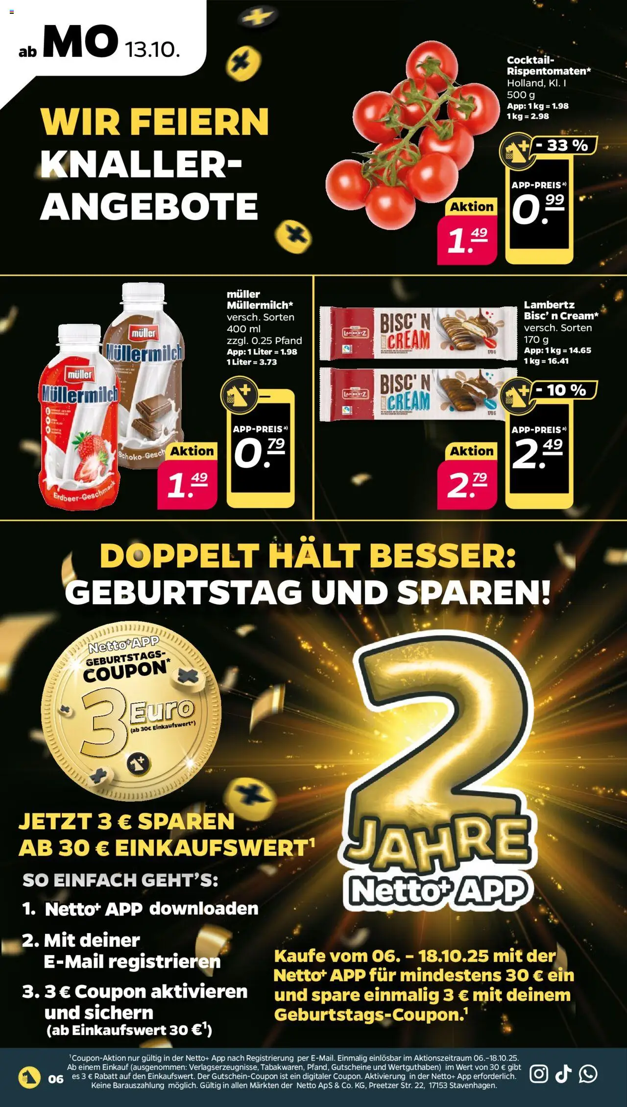 Netto Prospekt 	 – gültig ab 13.10.2025 | Seite: 6 | Produkte: Müllermilch