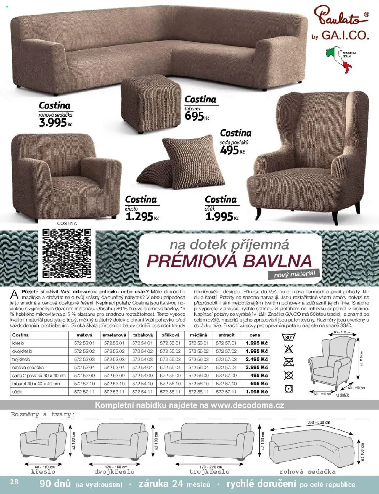 Decodoma katalog Podzim 2025 od 25.08.2025 | Strana: 28 | Produkty: Taburet, Nábytek, Sedačka, Křeslo