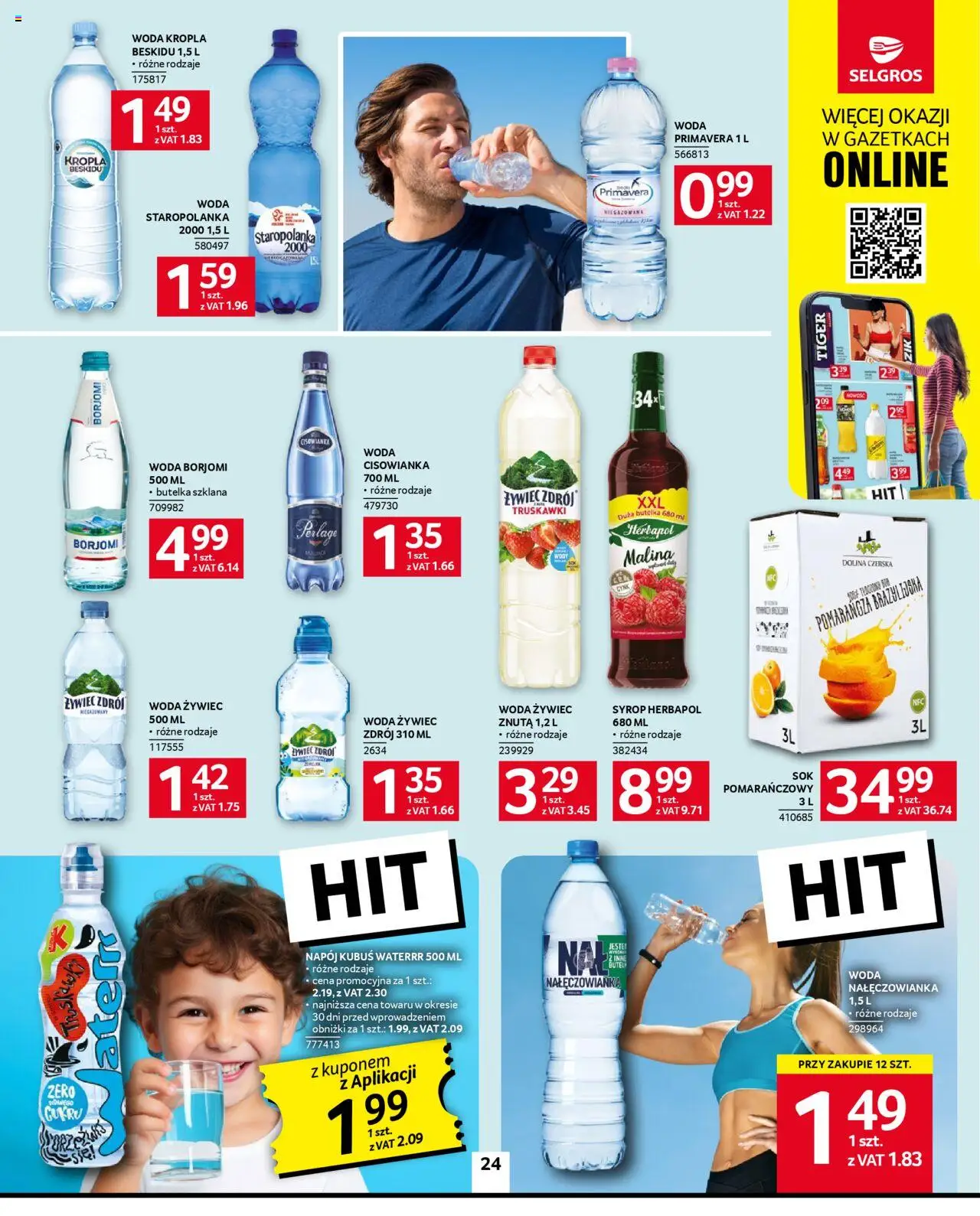 Selgros cash&carry Gazetka od 14.08.2025 | Strona: 24 | Produkty: Woda żywiec, Malina, Truskawki, Woda