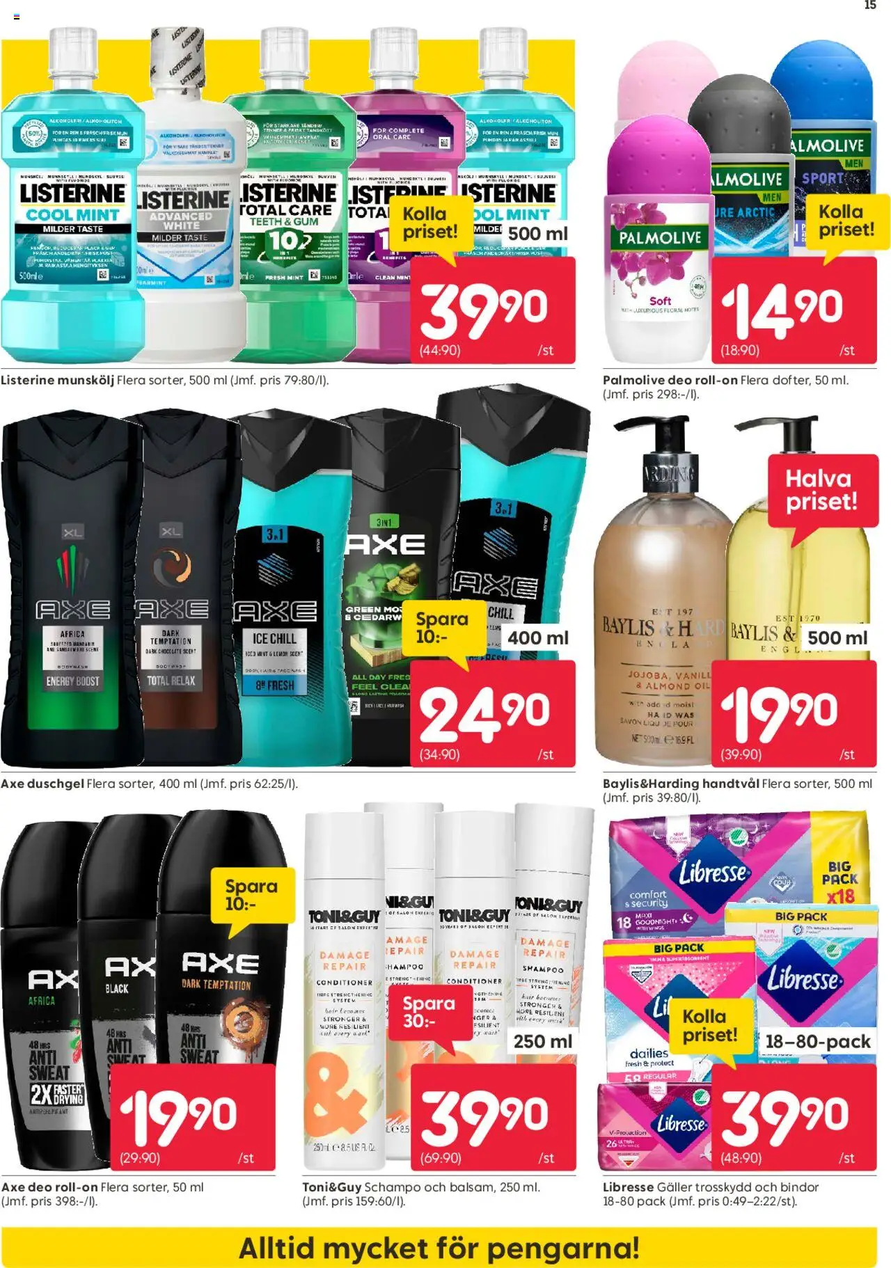 Rusta reklamblad aktuell från 25.08.2025 | Sida: 15 | Produkter: Trosskydd, Schampo, Galler, Handtvål
