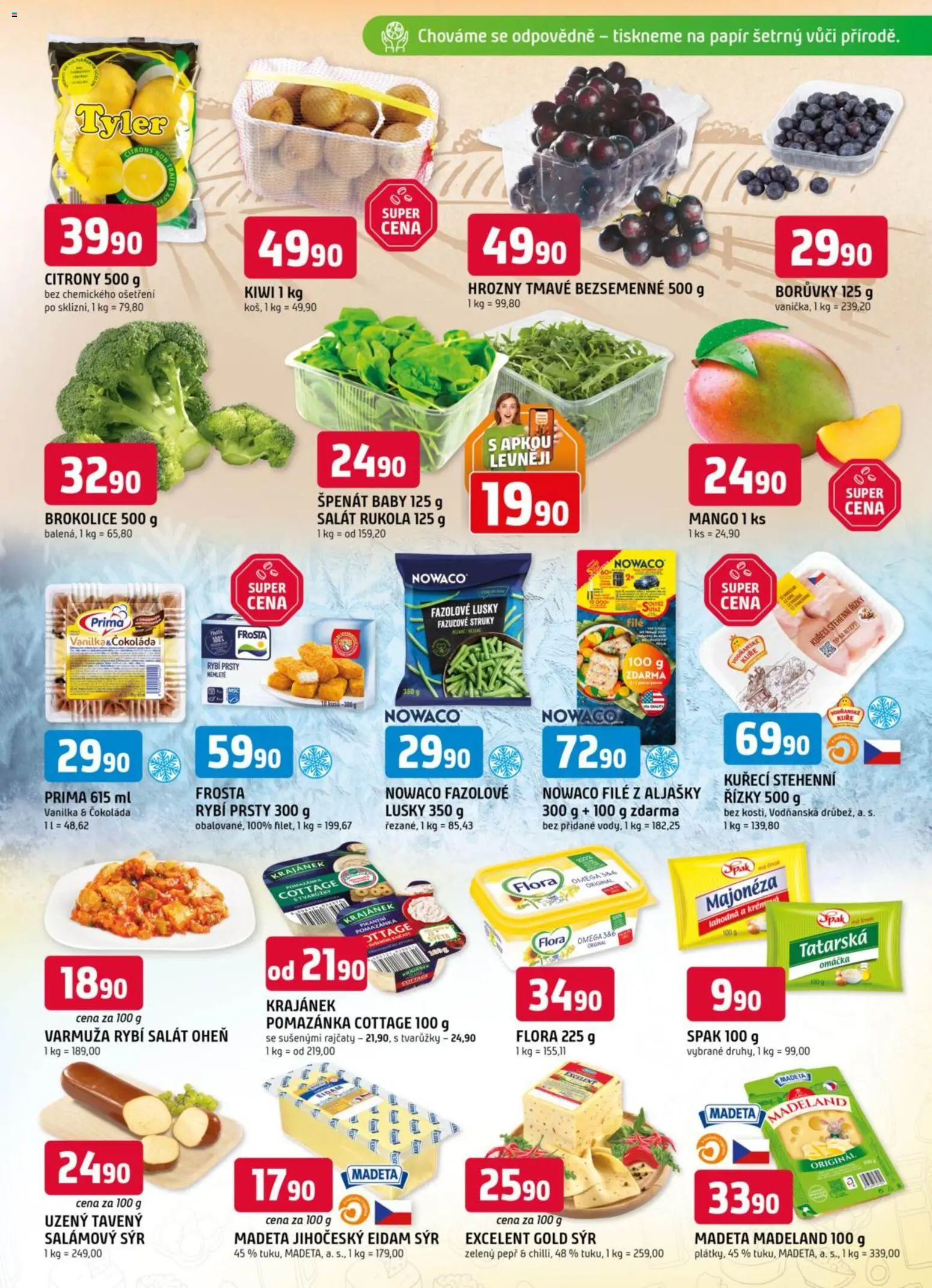 Trefa leták od 21.01.2026 | Strana: 3 | Produkty: Tvarůžky, Citróny, Majonéza, File