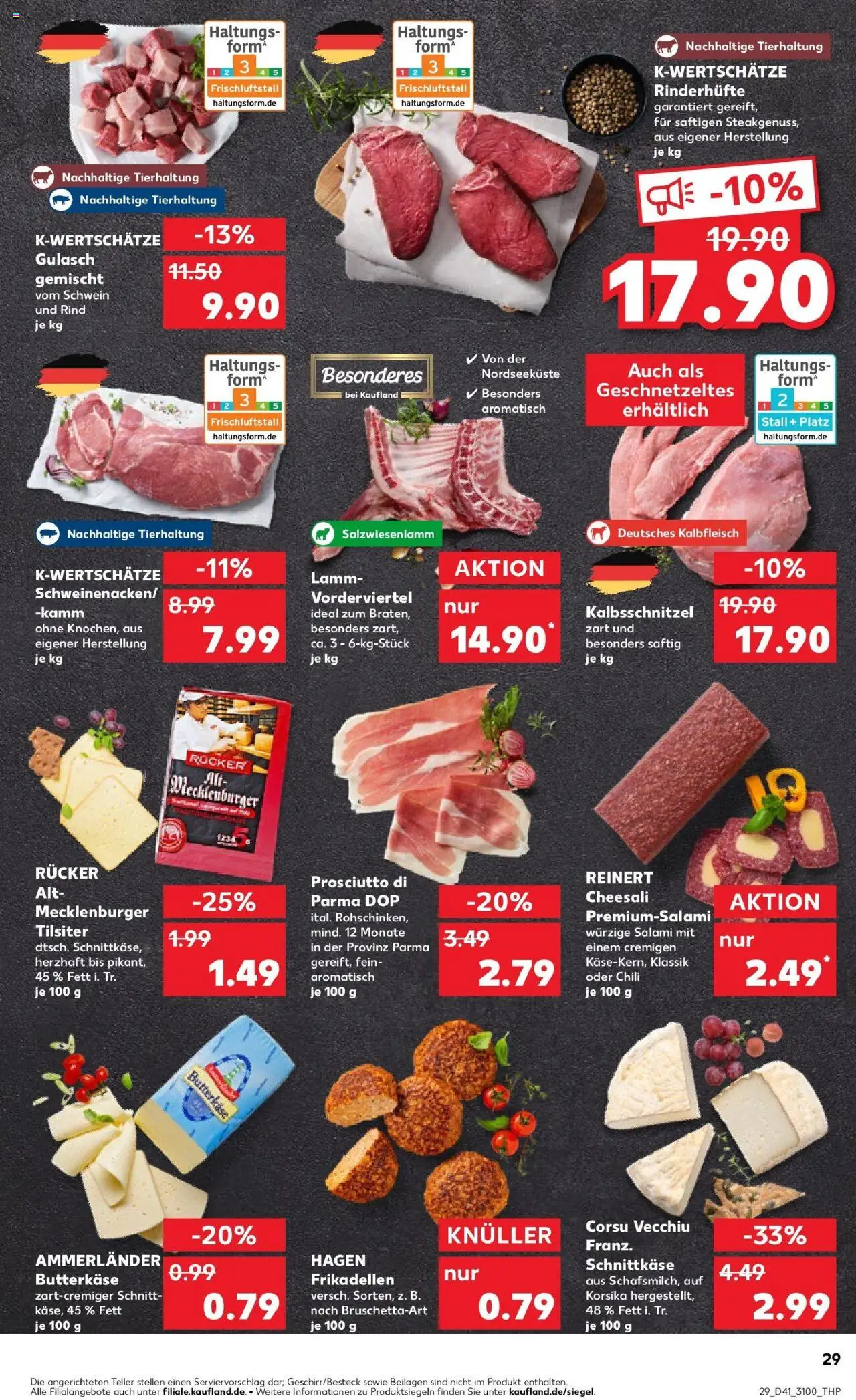 Kaufland prospekt Halle (Saale)	 – gültig ab 13.10.2025 | Seite: 29 | Produkte: Butter, Gulasch, Chili, Salami