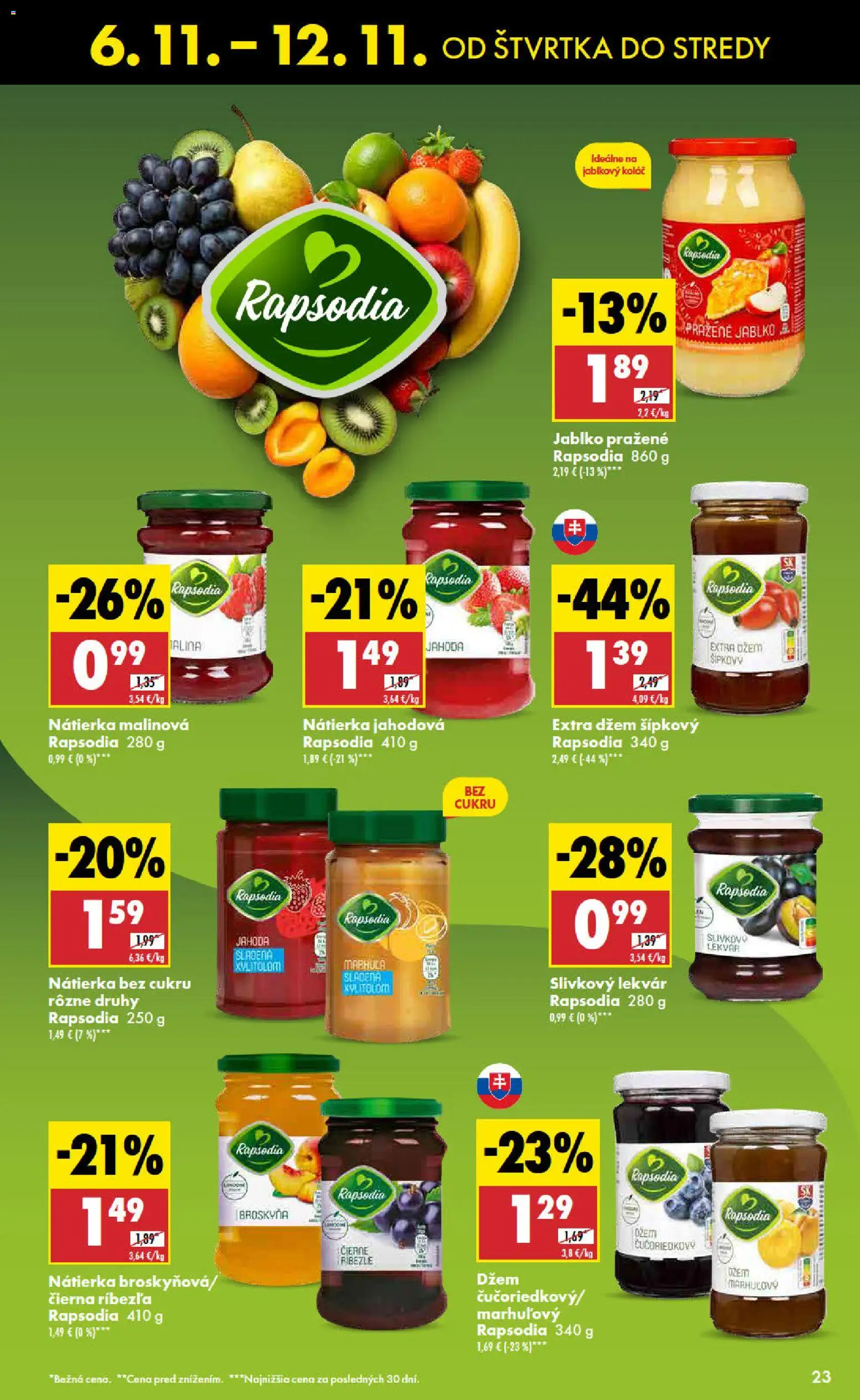 Nové Biedronka akcie – leták je platný od 06.11.2025 | Strana: 23 | Produkty: Ríbezle, Koláč