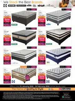 Bradlows specials catalogue – valid from 15.01.2026 | Page: 16 | Products: Pillow, TV, Stock, Foam