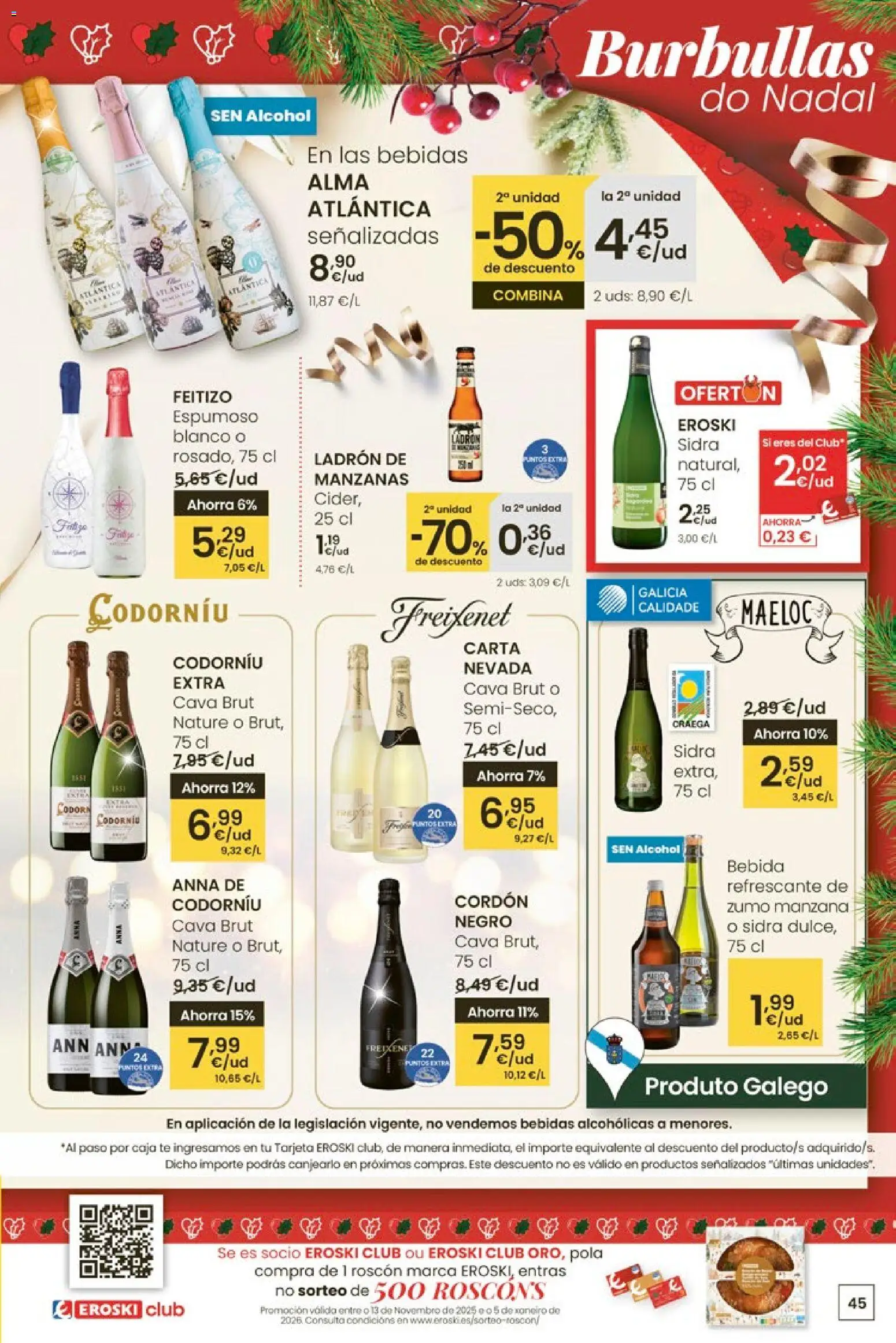 Eroski - Center │ válido desde el 27.11.2025 | Página: 45 | Productos: Ροζ πιπέρι, Manzana, Té, Caja