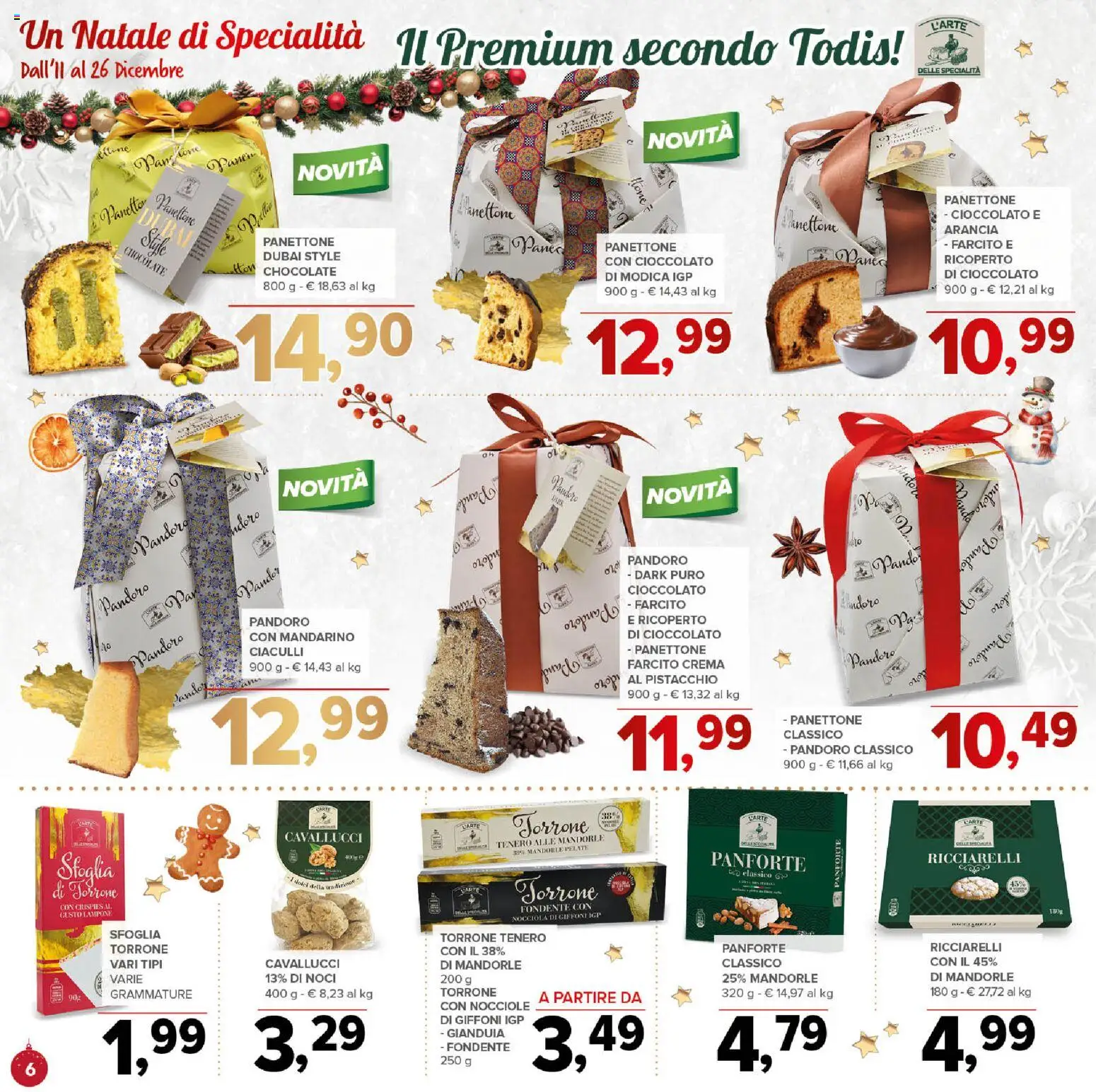 Volantino Todis del 11.12.2025 | Pagina: 6 | Prodotti: Crema, Noci, Nocciole, Arancia