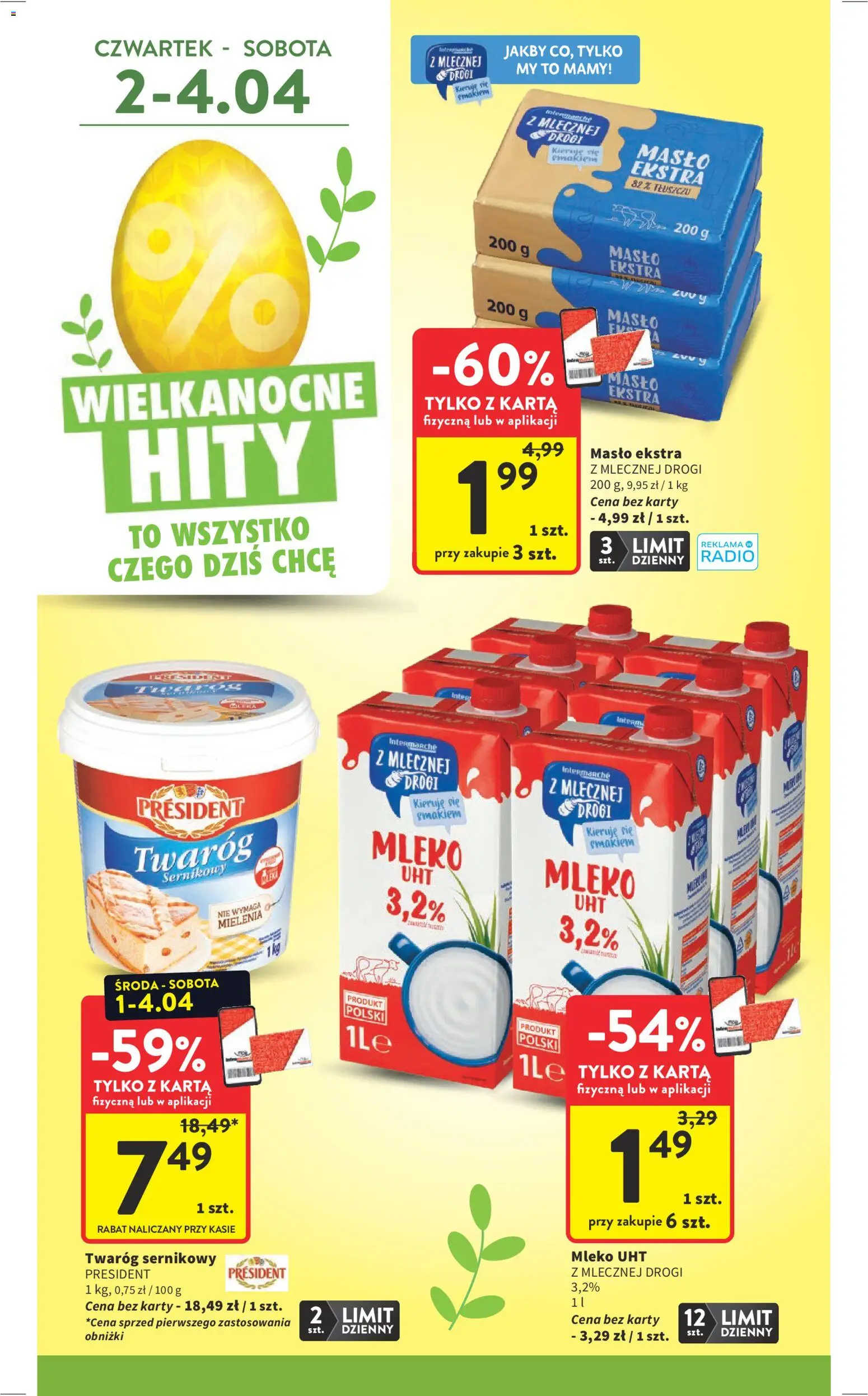 Intermarche gazetka od 31.03.2026 | Strona: 2 | Produkty: Radio, Mleko, Masło, Twaróg