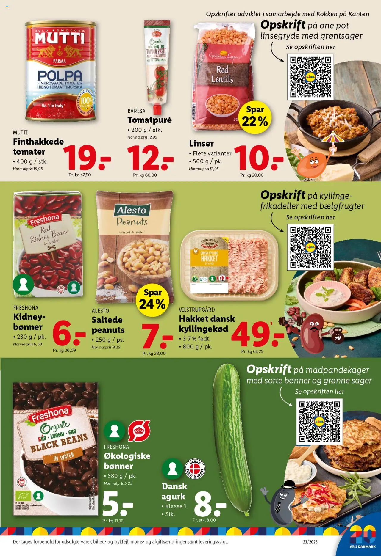 Lidl Tilbudsavis gyldig fra 04.06.2025 | Side: 25 | Produkter: Linser, Frikadeller, Tomatpuré, Sorte Bønner