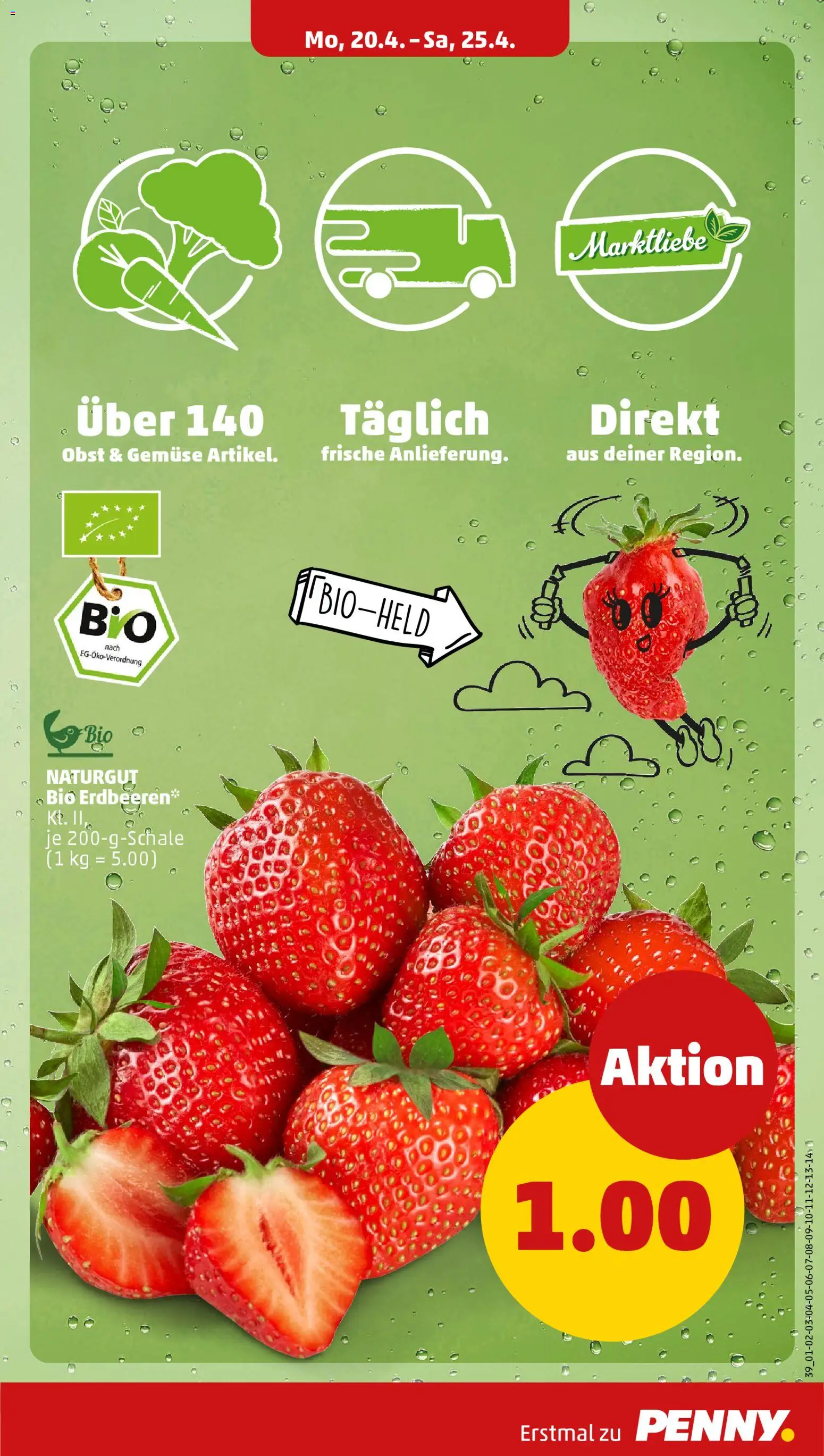Penny Prospekt 	 – gültig ab 20.04.2026 | Seite: 9 | Produkte: Gemüse, Obst, Erdbeeren