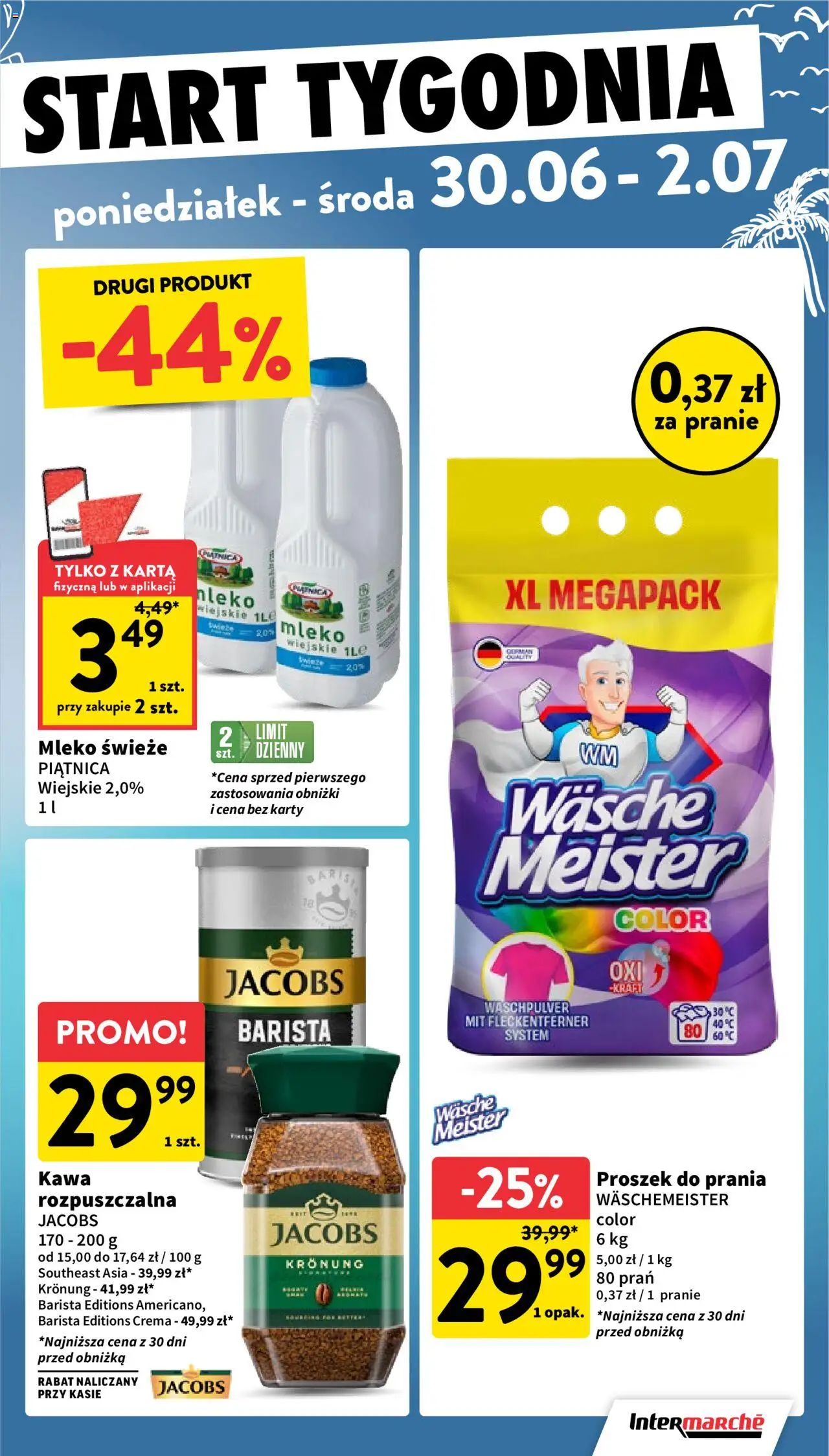 Intermarche Gazetka od 26.06.2025 | Strona: 39 | Produkty: Kawa rozpuszczalna, Mleko, Proszek do prania, Detergent