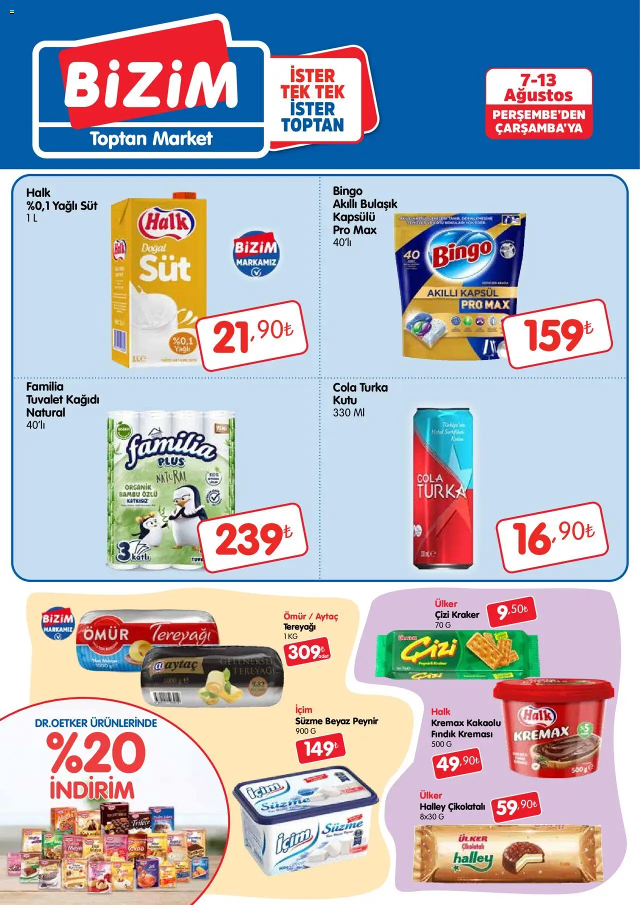Bizim Toptan Katalog - 07.08.2025 tarihinden itibaren geçerlidir | Sayfa: 1 | Ürünler: Süt, Tereyağı, Fındık, Tuvalet kağıdı