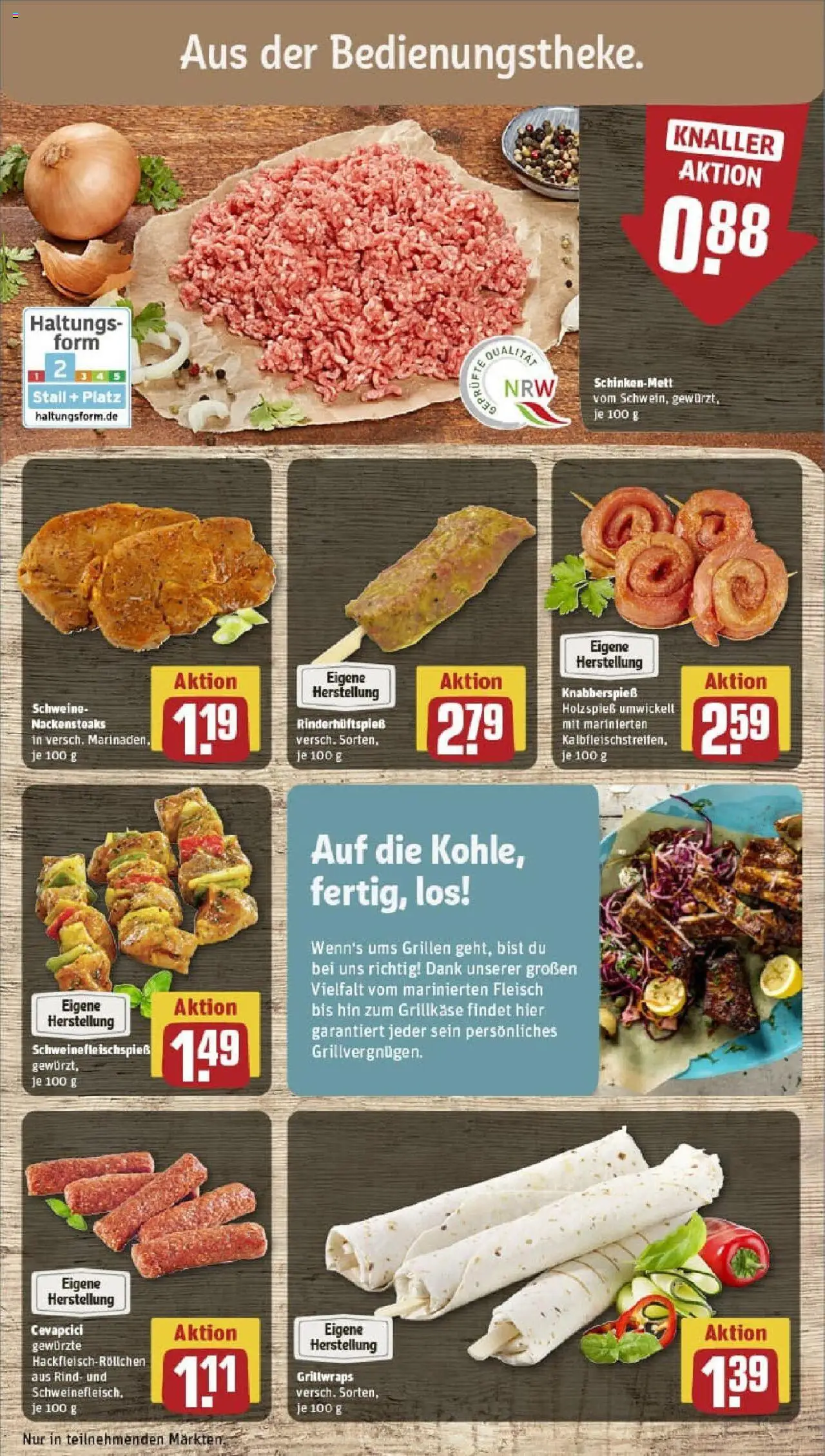 Rewe prospekt Lengerich	 - gültig ab dem 22.06.2025 | Seite: 10 | Produkte: Nackensteaks, Cevapcici, Fleisch