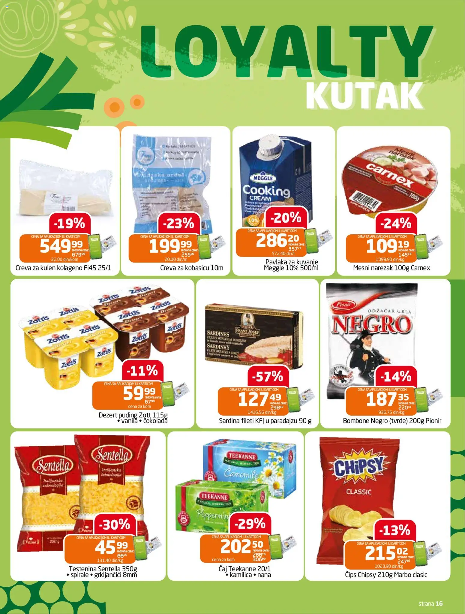 Gomex katalog - važi od 03.12.2025 | Strana: 16 | Proizvode: Testenina, Teekanne, Čaj, Mesni narezak