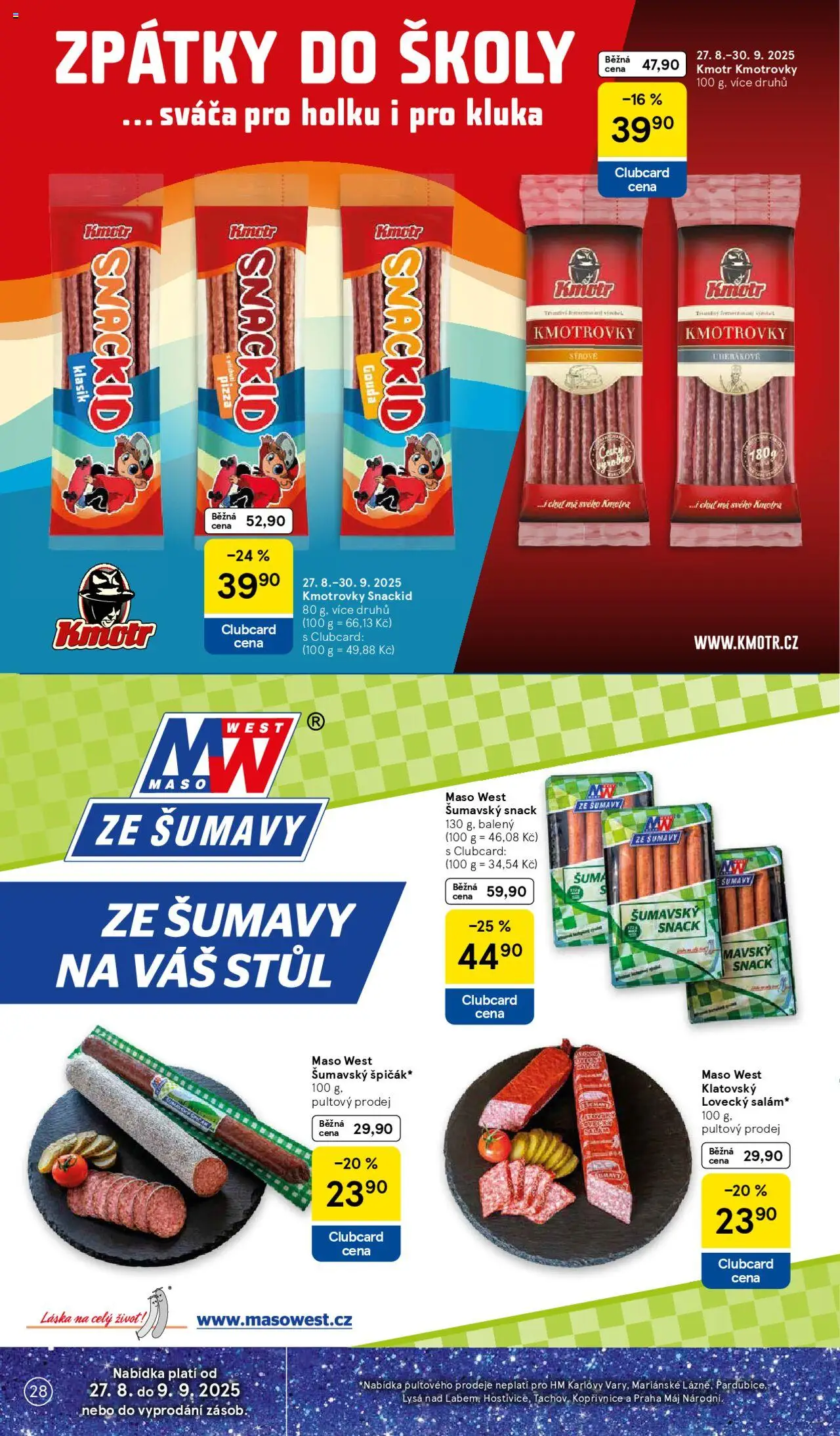 Tesco leták - Hypermarket od 27.08.2025 | Strana: 28 | Produkty: Gouda, Pizza, Maso, Stůl