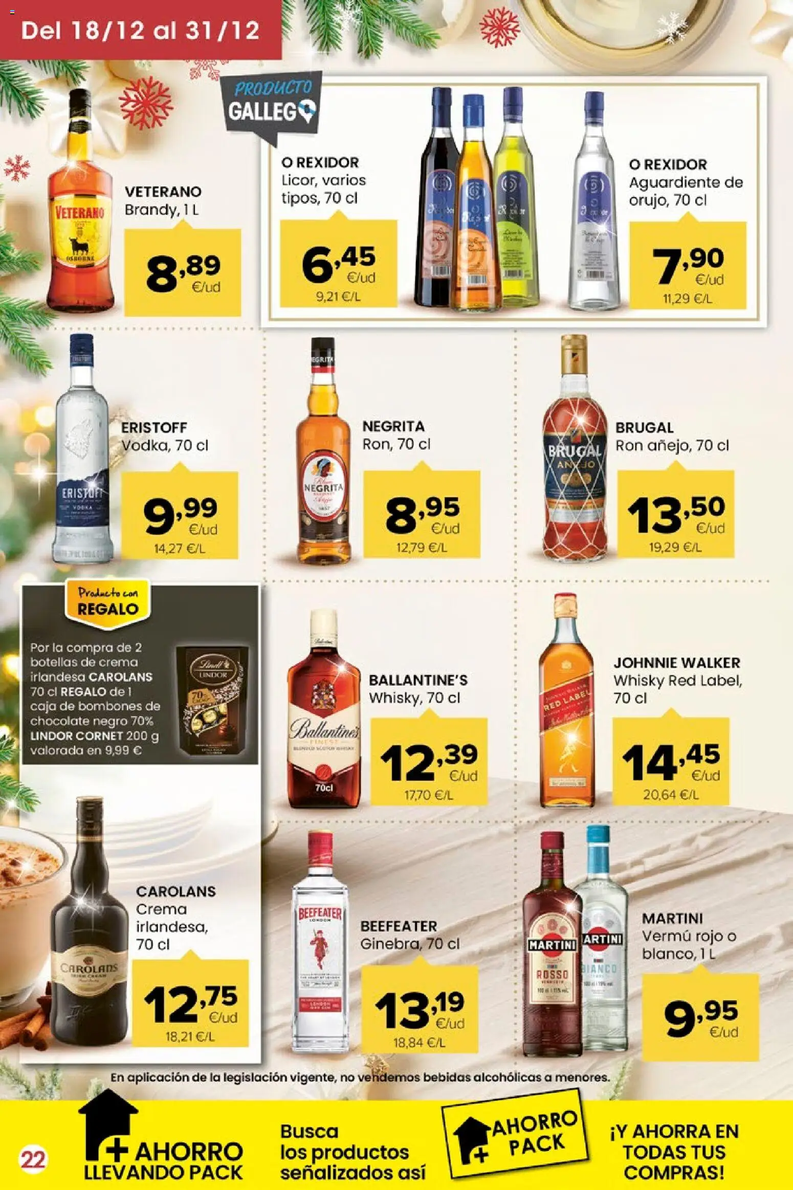 Eroski - Miramos por ti │ válido desde el 18.12.2025 | Página: 22 | Productos: Chocolate, Crema, Whisky, Caja