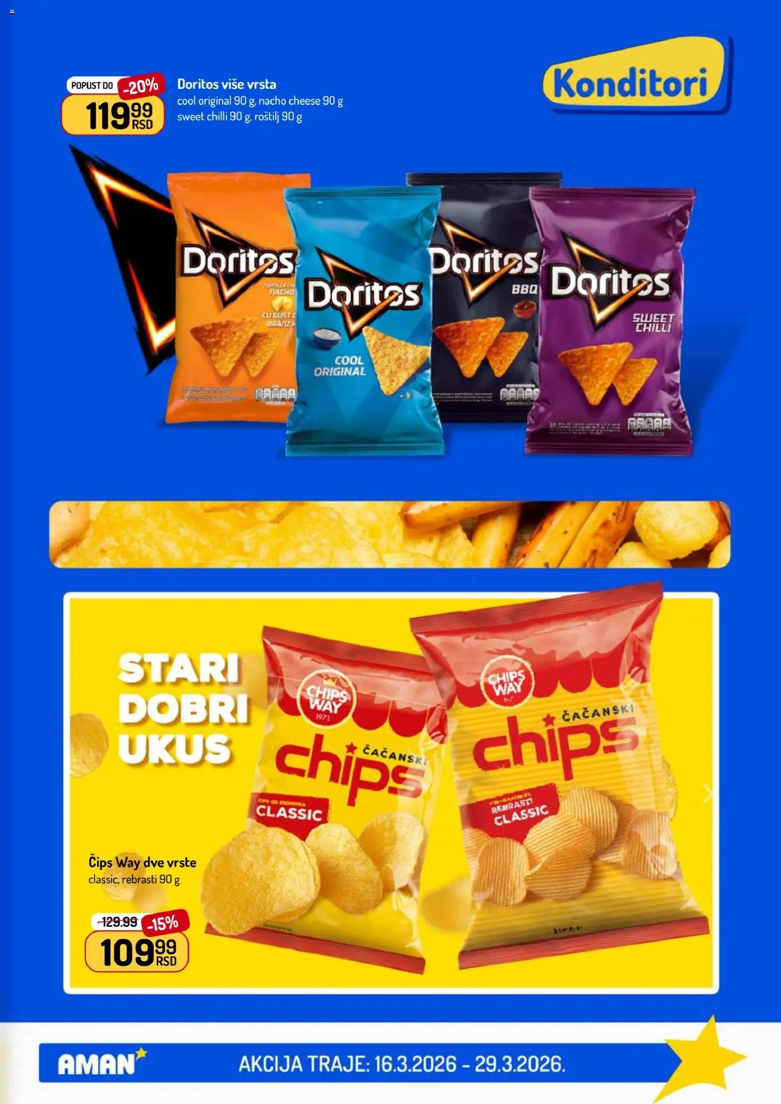 Aman katalog - važi od 16.03.2026 | Strana: 39 | Proizvode: Čips, Doritos, Roštilj