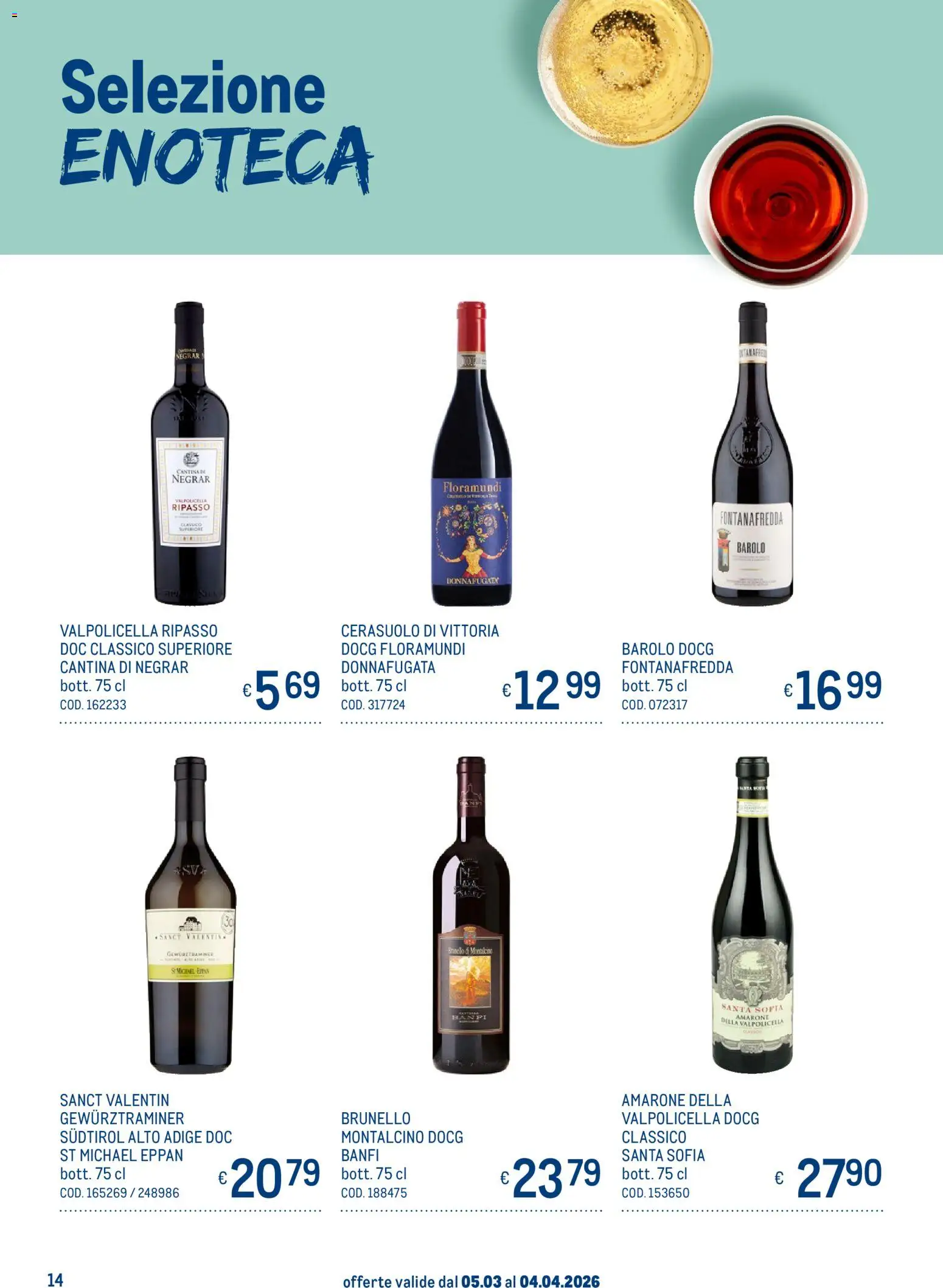 Volantino Metro del 05.03.2026 | Pagina: 14 | Prodotti: Enoteca