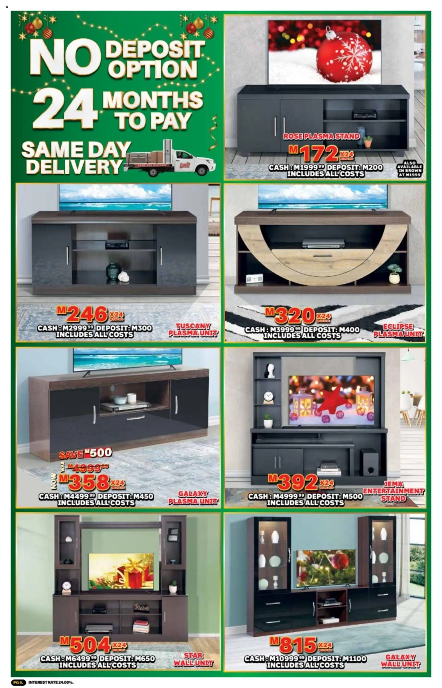 New Lewis Stores catalogue – valid from 10.11.2025 | Page: 6 | Products: Wall unit, Plasma unit