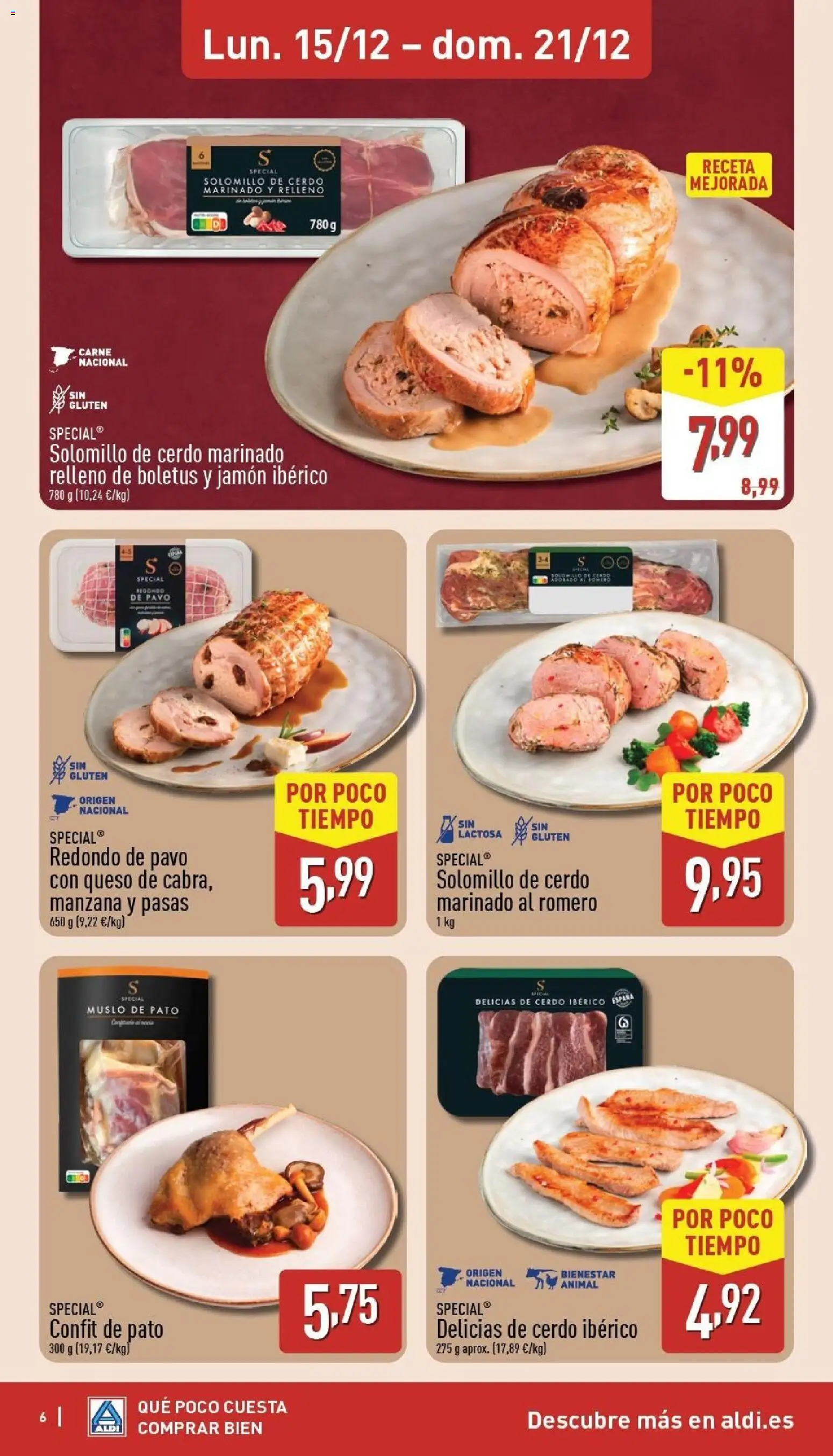 Aldi folleto Canarias │ válido desde el 15.12.2025 | Página: 6 | Productos: Solomillo de cerdo, Jamón ibérico, Cerdo, Manzana
