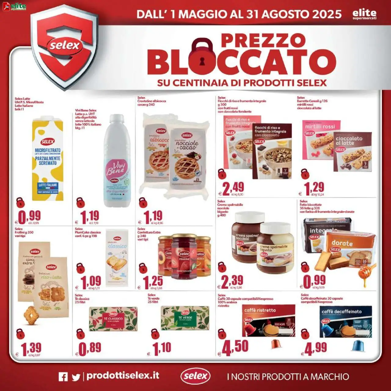Volantino Elite Supermercati del 01.05.2025 | Pagina: 3 | Prodotti: Tè, Nocciole, Plumcake, Frollini