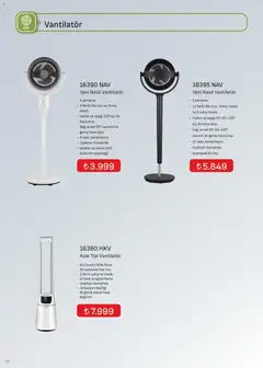 01.02.2026 tarihinden itibaren geçerli olan Arçelik kataloğu önizlemesi | Sayfa: 30 | Ürünler: Masa, Saat, Vantilatör, Fan