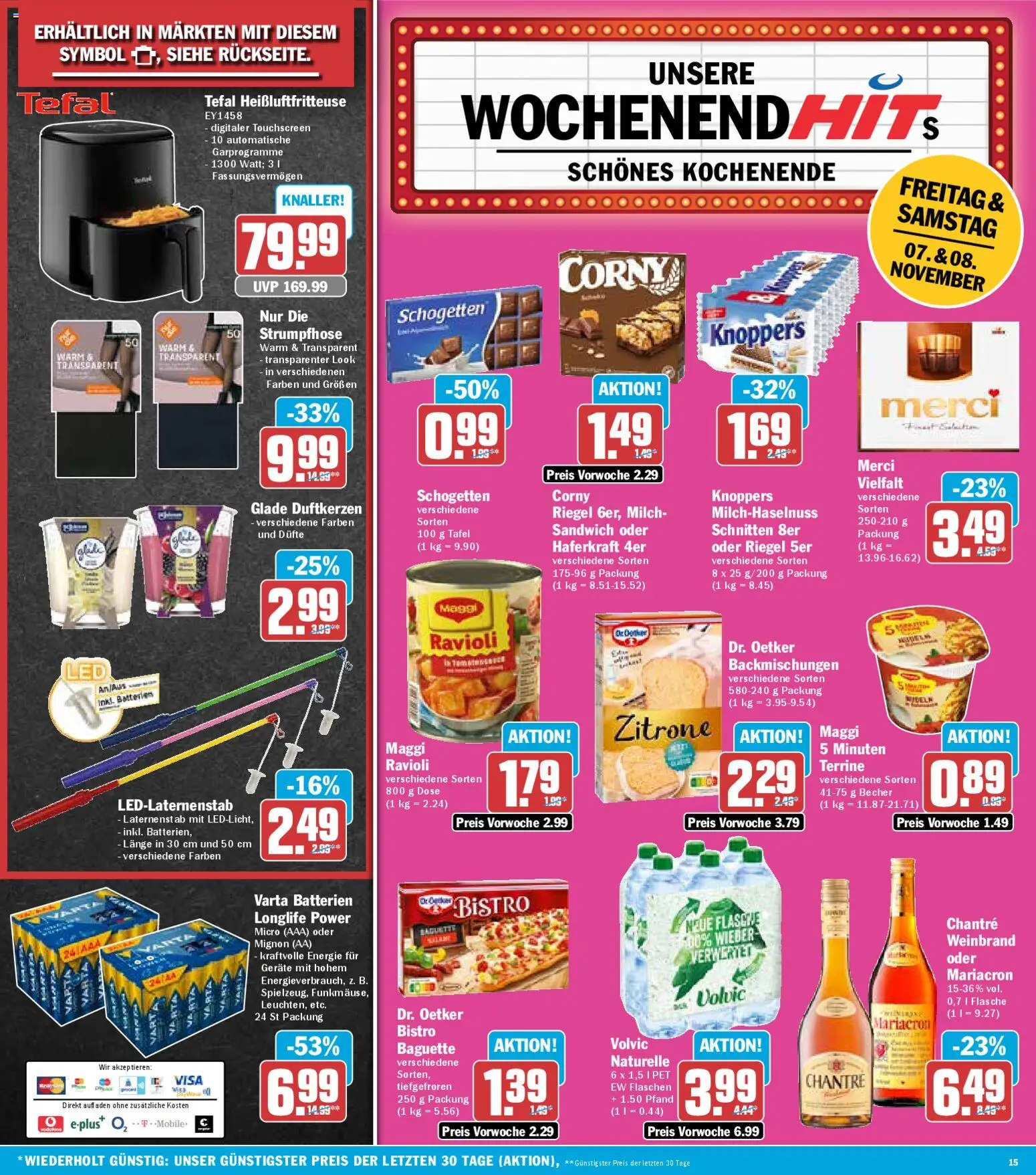 HIT Prospekt 	 – gültig ab 03.11.2025 | Seite: 15 | Produkte: Merci, Volvic, Heißluftfritteuse, Strumpfhose