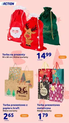 Pogląd oferty "Action Gazetka - Presents" - ważna od 29.10.2025 | Strona: 179 | Produkty: Torba